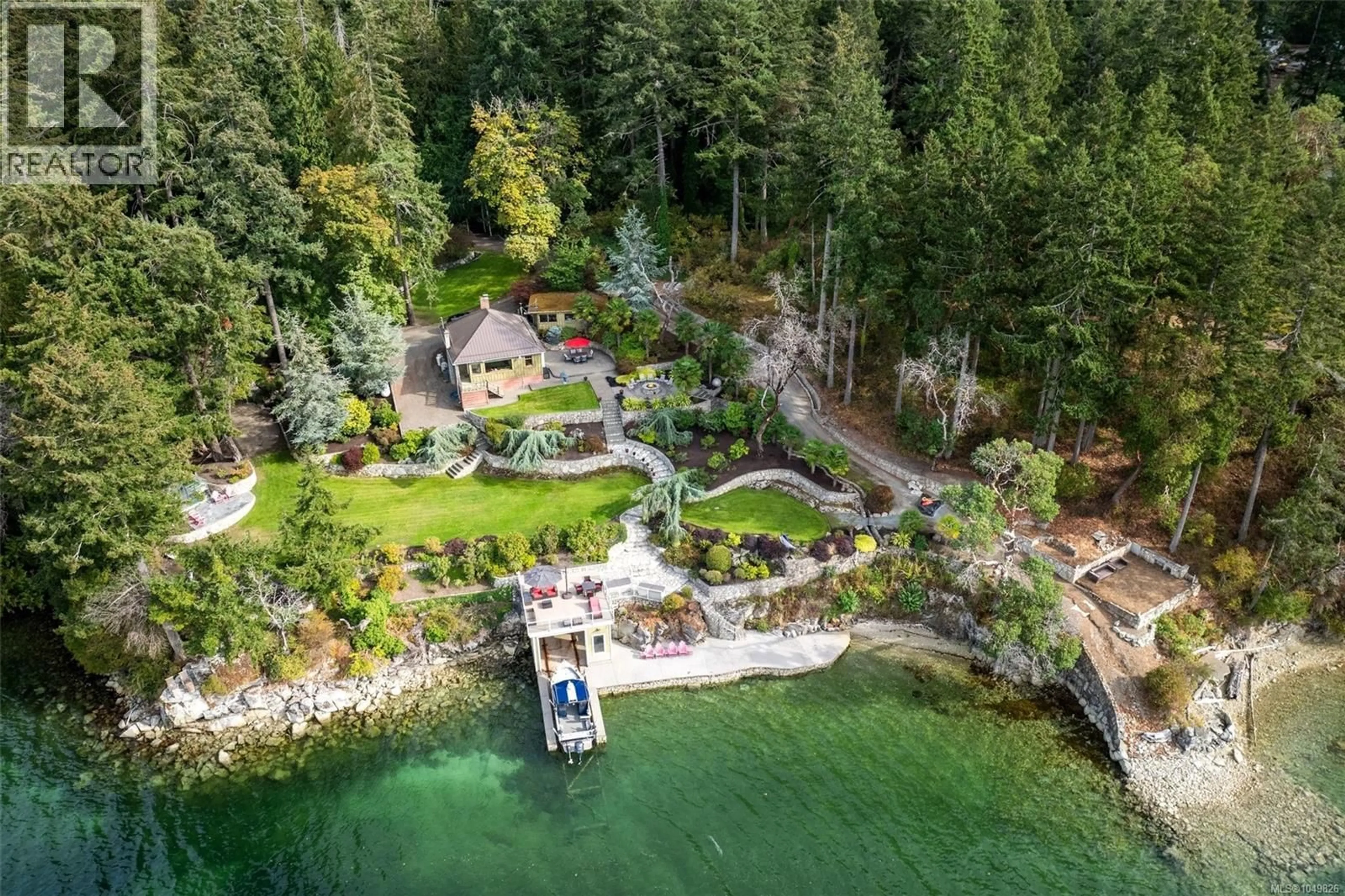 A pic from outside/outdoor area/front of a property/back of a property/a pic from drone, water/lake/river/ocean view for WEST SAANICH ROAD, North Saanich British Columbia V8L5W1