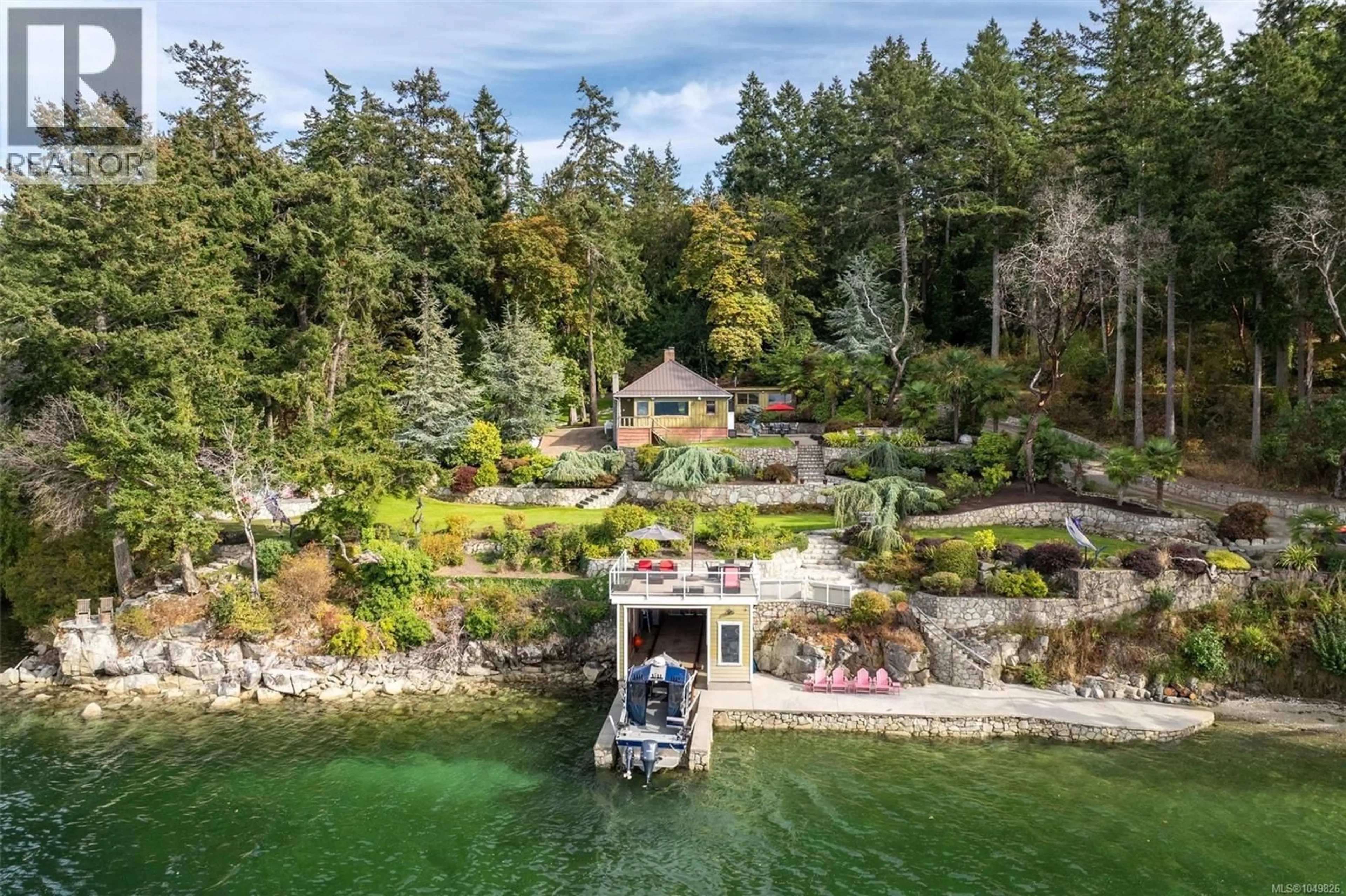 A pic from outside/outdoor area/front of a property/back of a property/a pic from drone, water/lake/river/ocean view for WEST SAANICH ROAD, North Saanich British Columbia V8L5W1