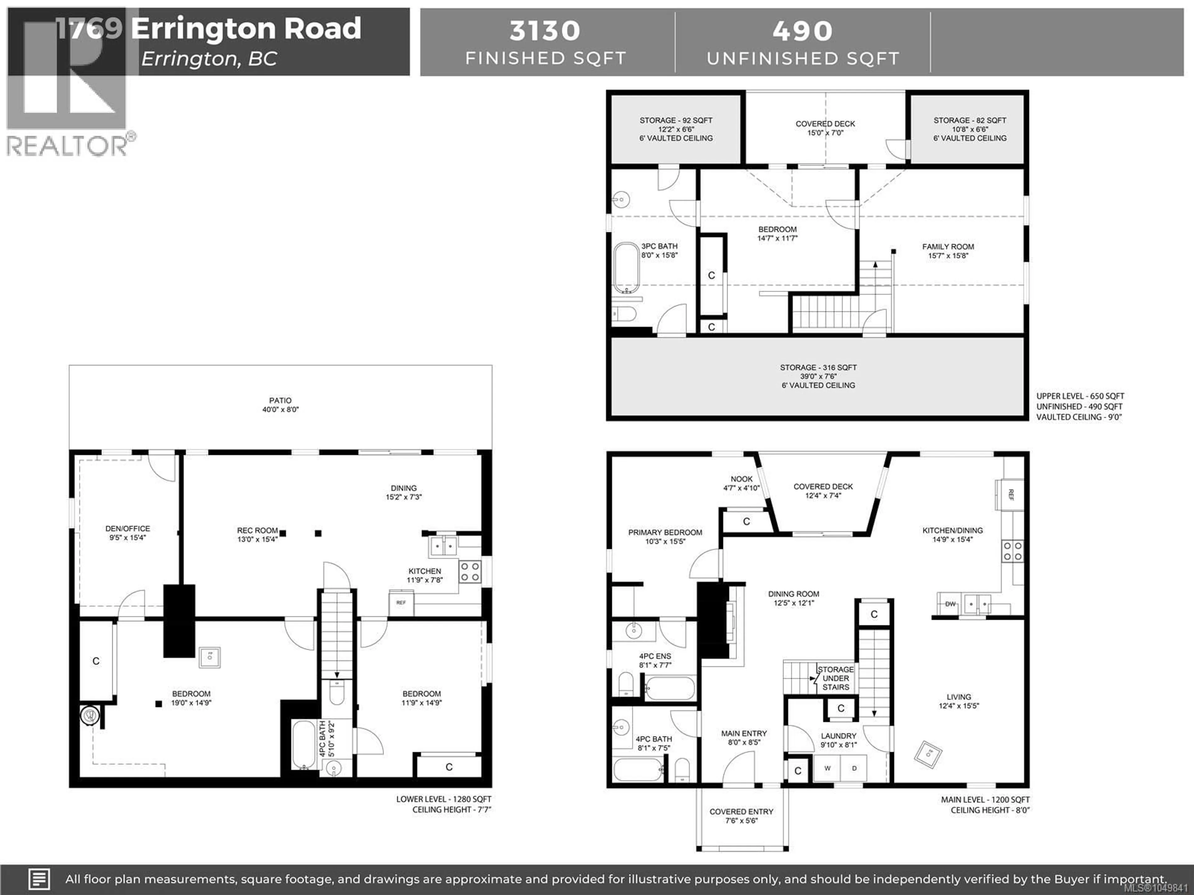 Floor plan for 1769 ERRINGTON ROAD, Errington British Columbia V0R1V0