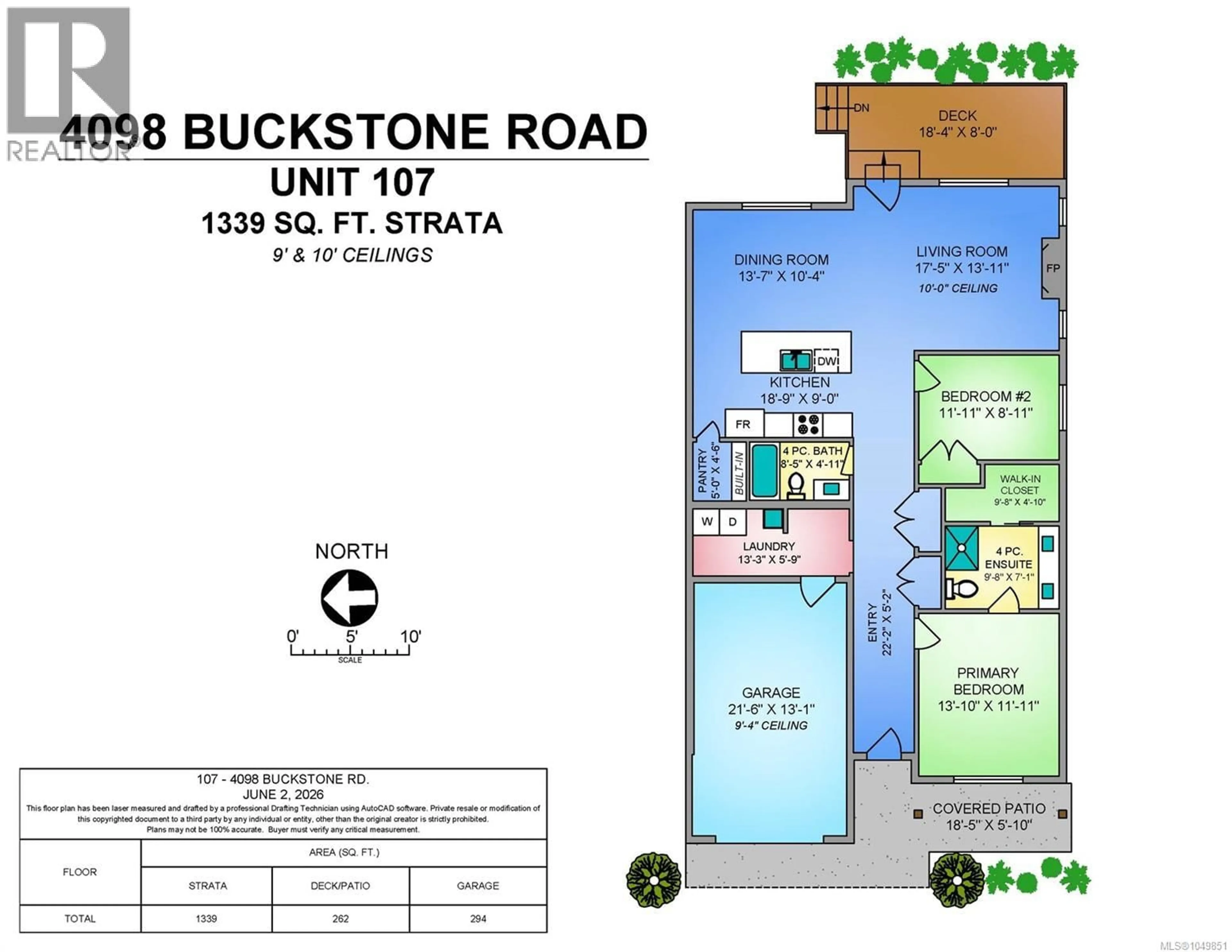 Floor plan for 107 - 4098 BUCKSTONE ROAD, Courtenay British Columbia V9N0H2