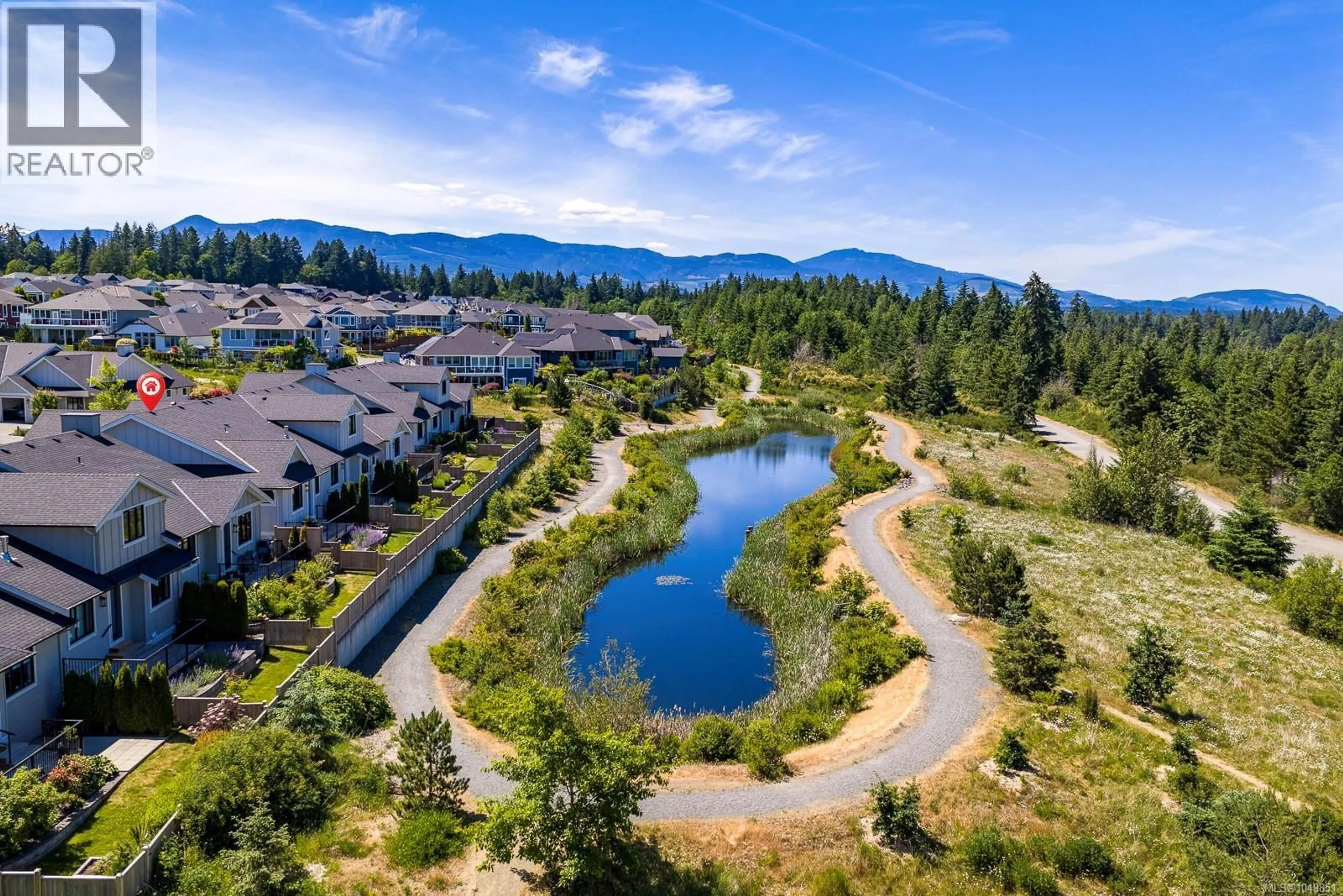 A pic from outside/outdoor area/front of a property/back of a property/a pic from drone, water/lake/river/ocean view for 107 - 4098 BUCKSTONE ROAD, Courtenay British Columbia V9N0H2