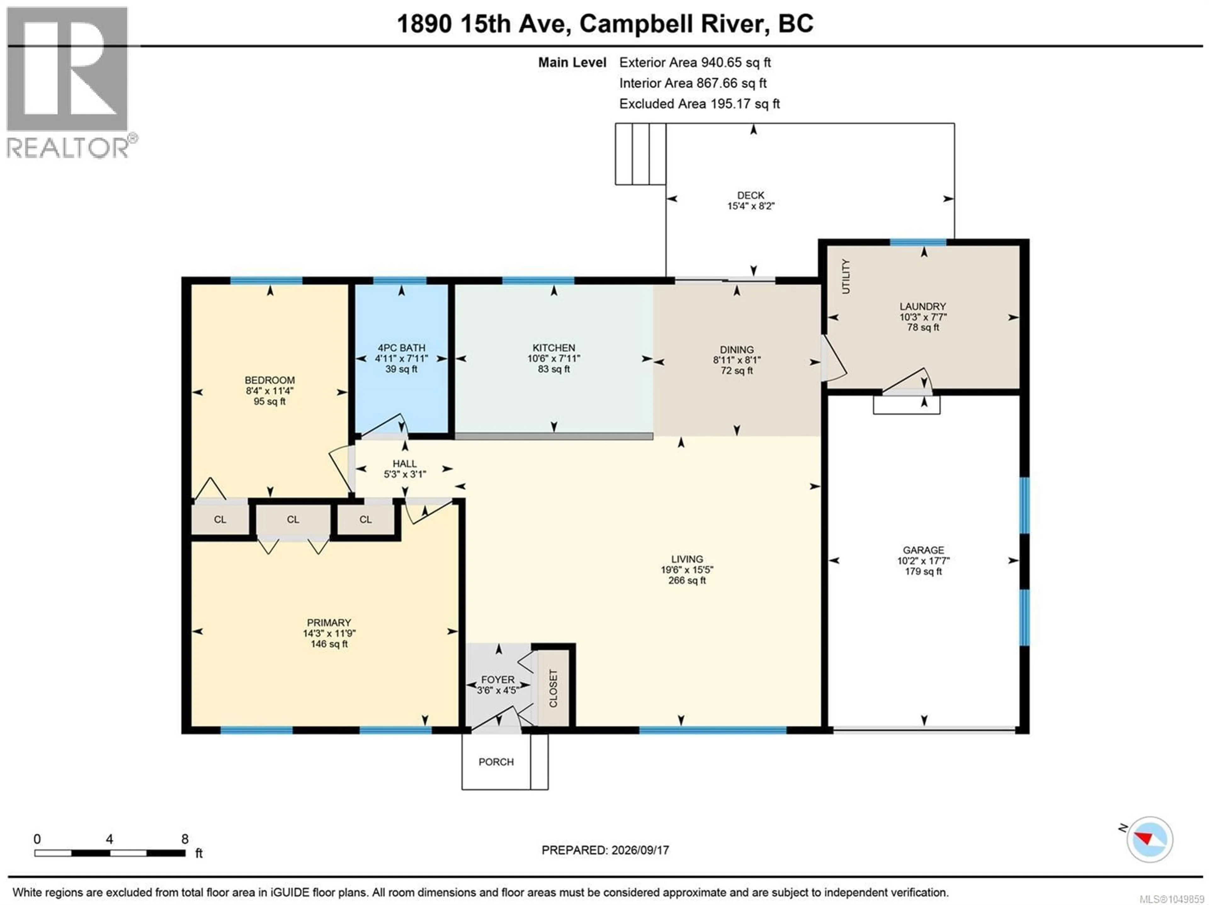 Floor plan for 1890 15TH AVENUE, Campbell River British Columbia V9W4J9