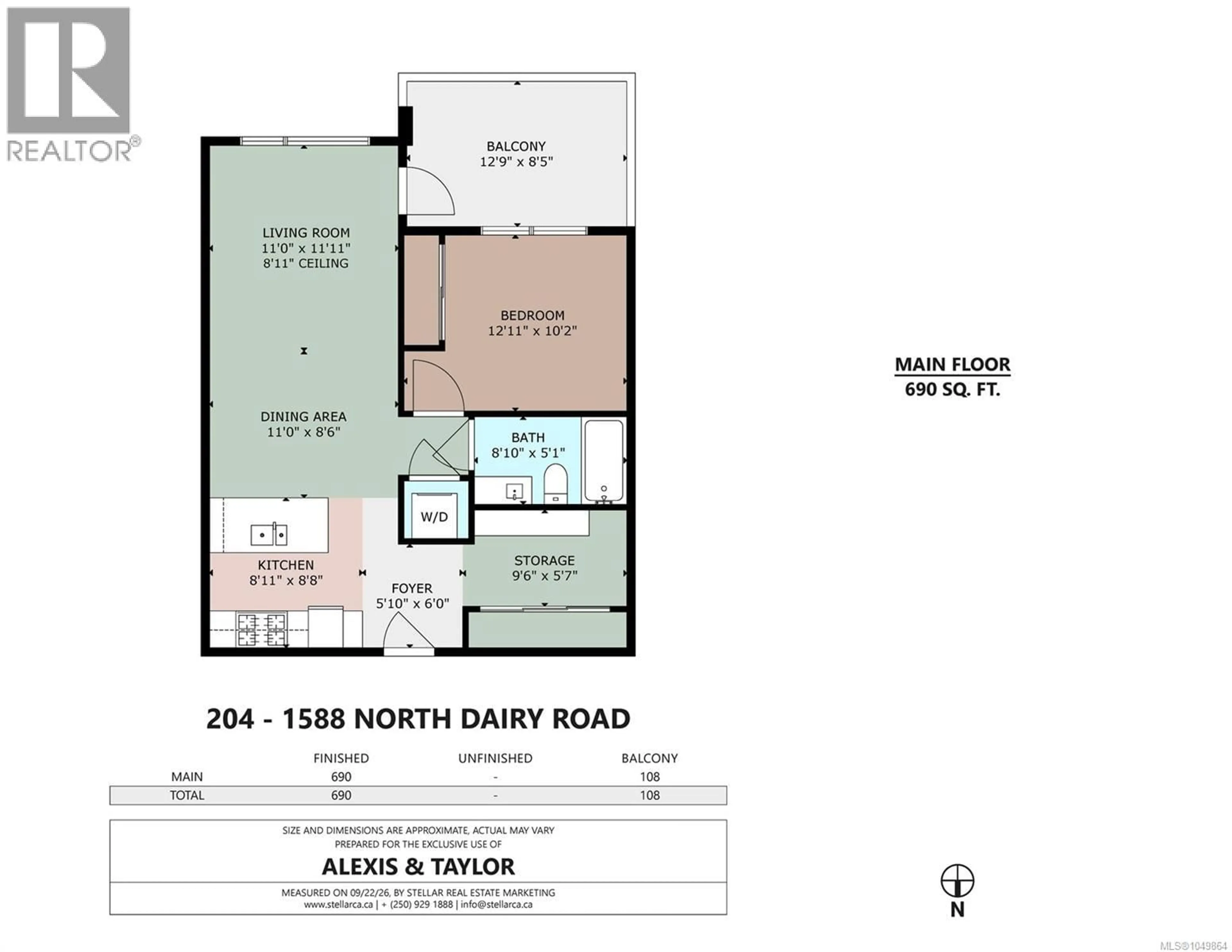 Floor plan for 204 - 1588 NORTH DAIRY ROAD, Saanich British Columbia V8T0E1