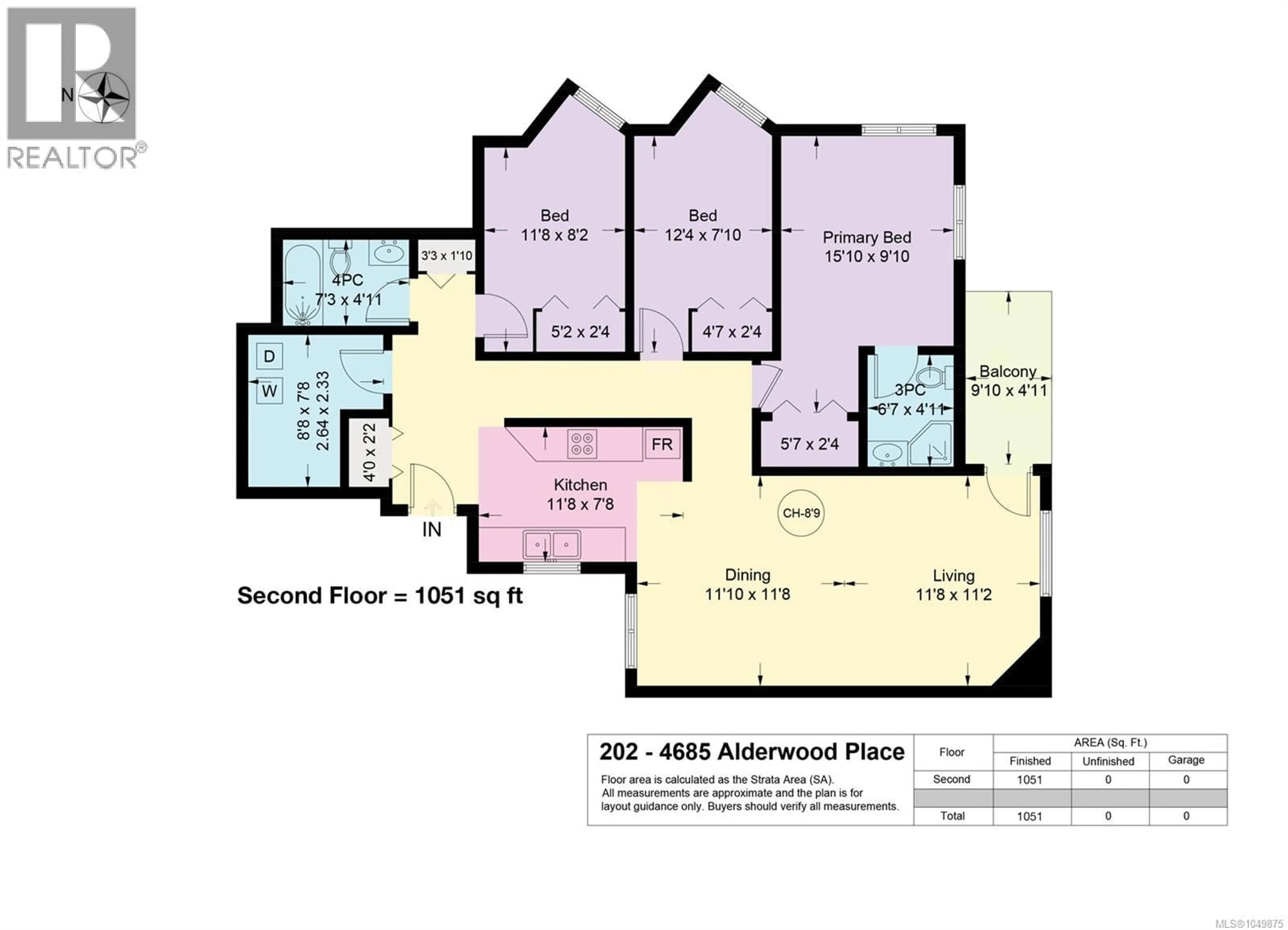 Floor plan for 202 - 4685 ALDERWOOD PLACE, Courtenay British Columbia V9N9A1