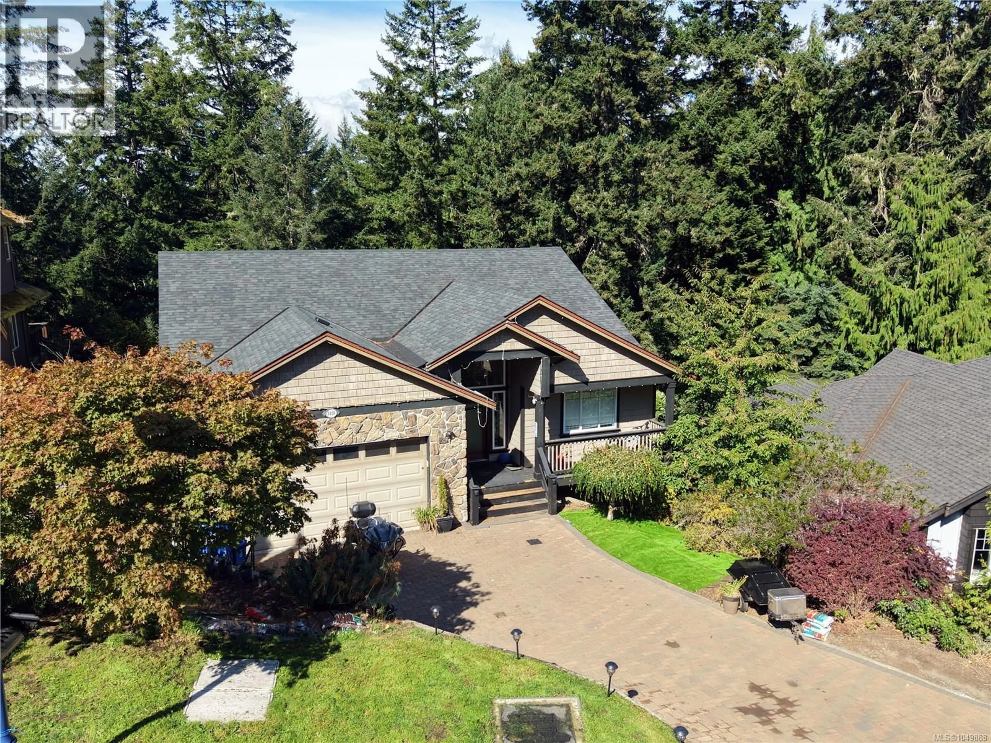 A pic from outside/outdoor area/front of a property/back of a property/a pic from drone, street for 3468 HORIZON TERRACE, Langford British Columbia V9C4L5