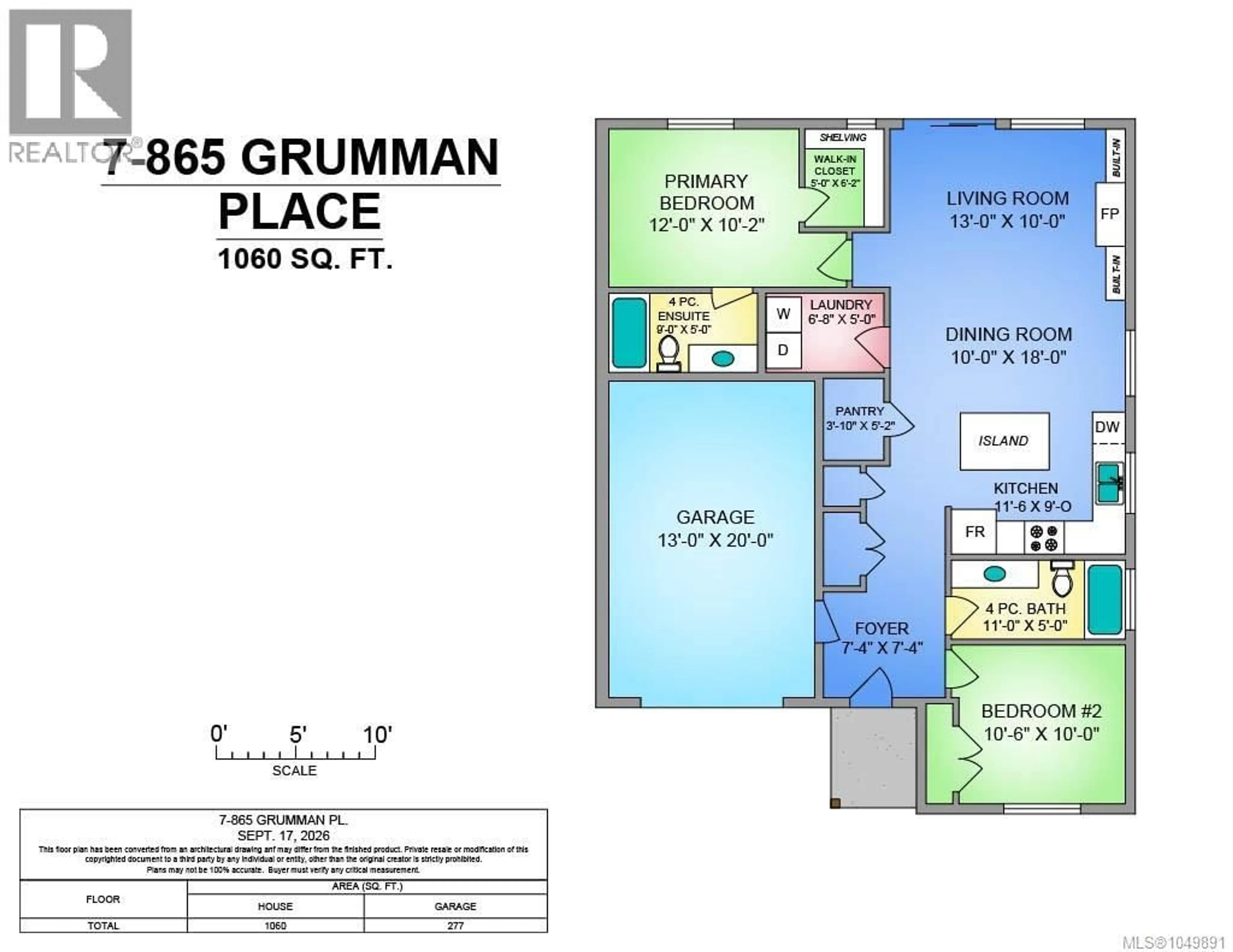 Floor plan for 7 - 865 GRUMMAN PLACE, Comox British Columbia V9M4H9