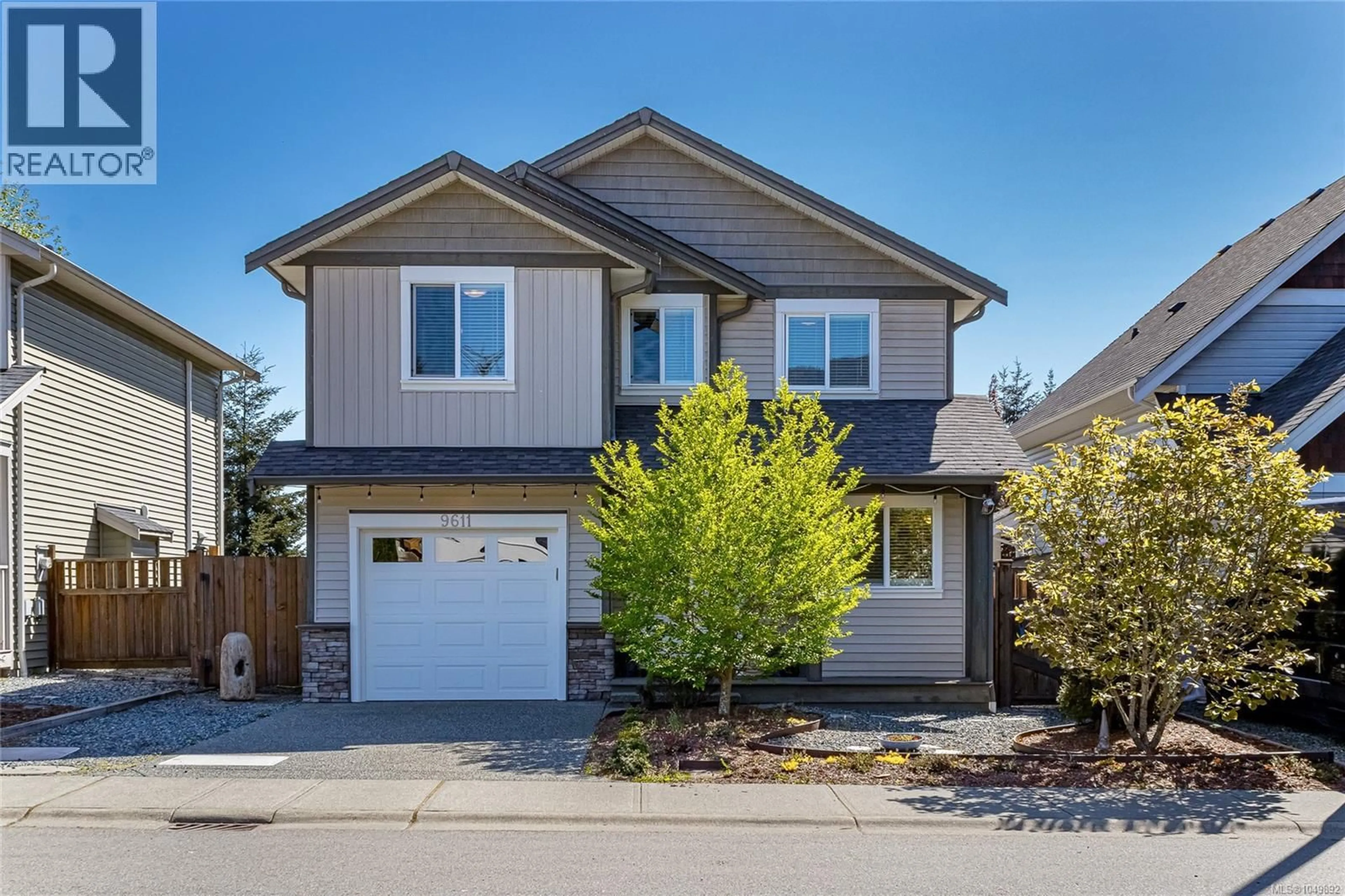 Home with vinyl exterior material, street for 9611 ASKEW CREEK DRIVE, Chemainus British Columbia V0R1K3