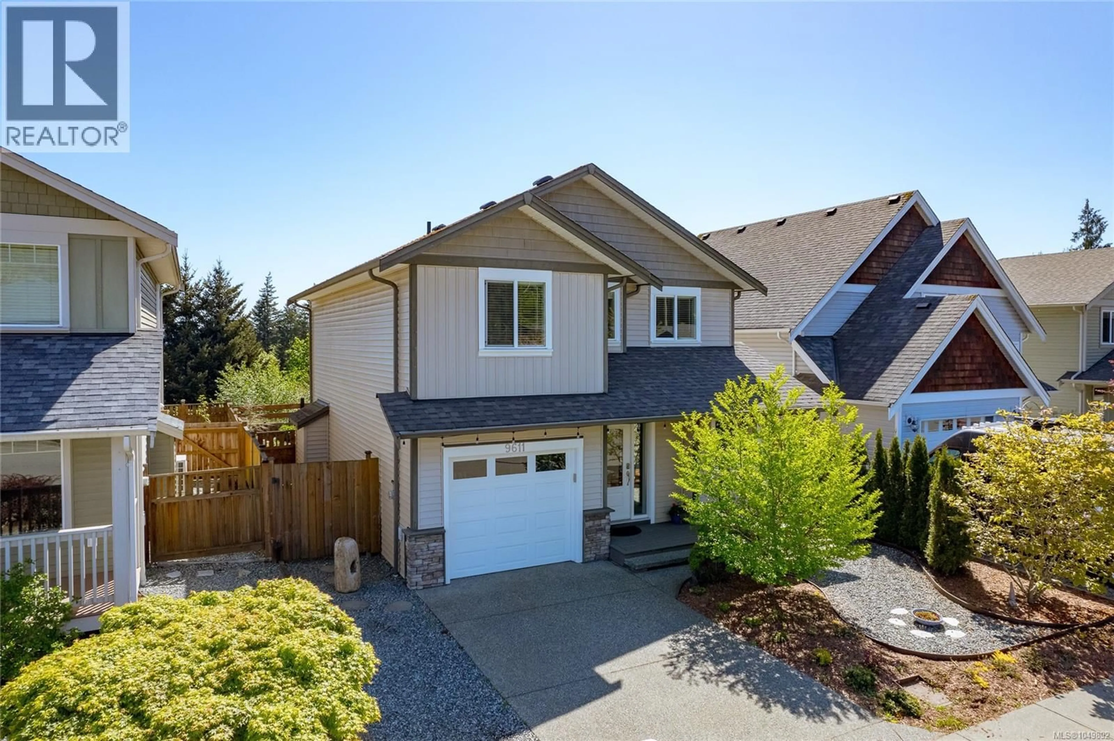 Home with vinyl exterior material, street for 9611 ASKEW CREEK DRIVE, Chemainus British Columbia V0R1K3