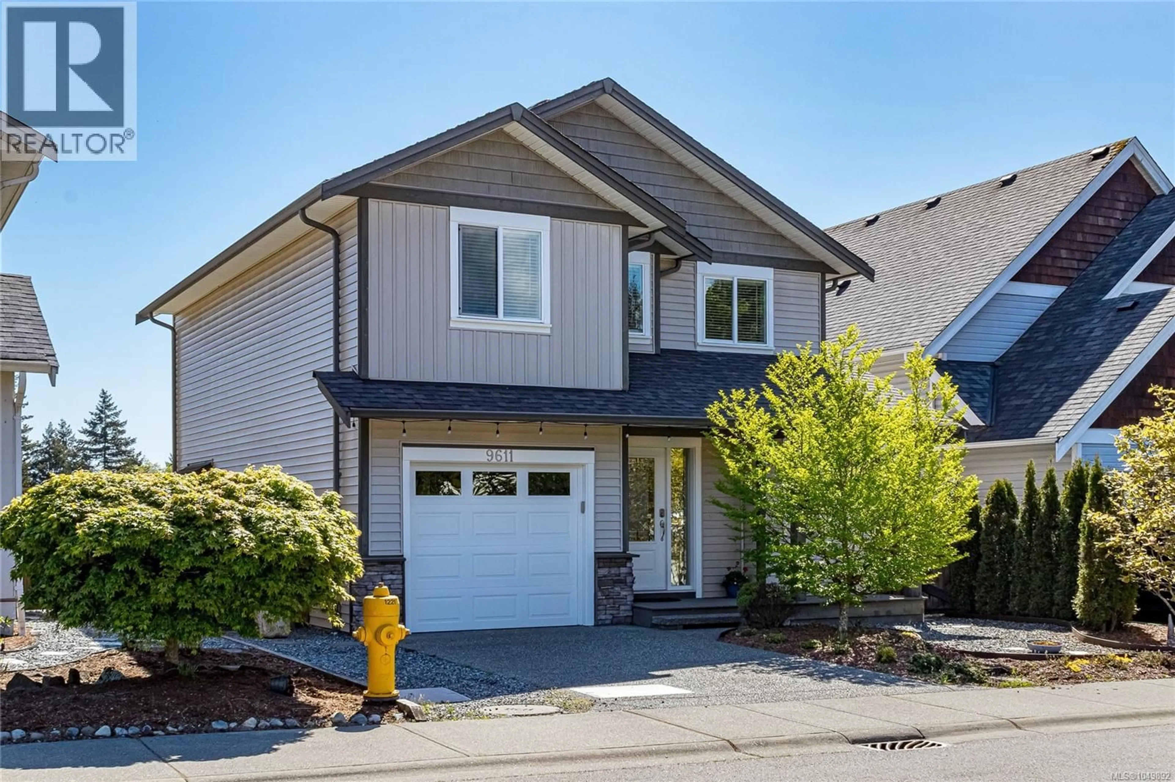 Home with vinyl exterior material, street for 9611 ASKEW CREEK DRIVE, Chemainus British Columbia V0R1K3