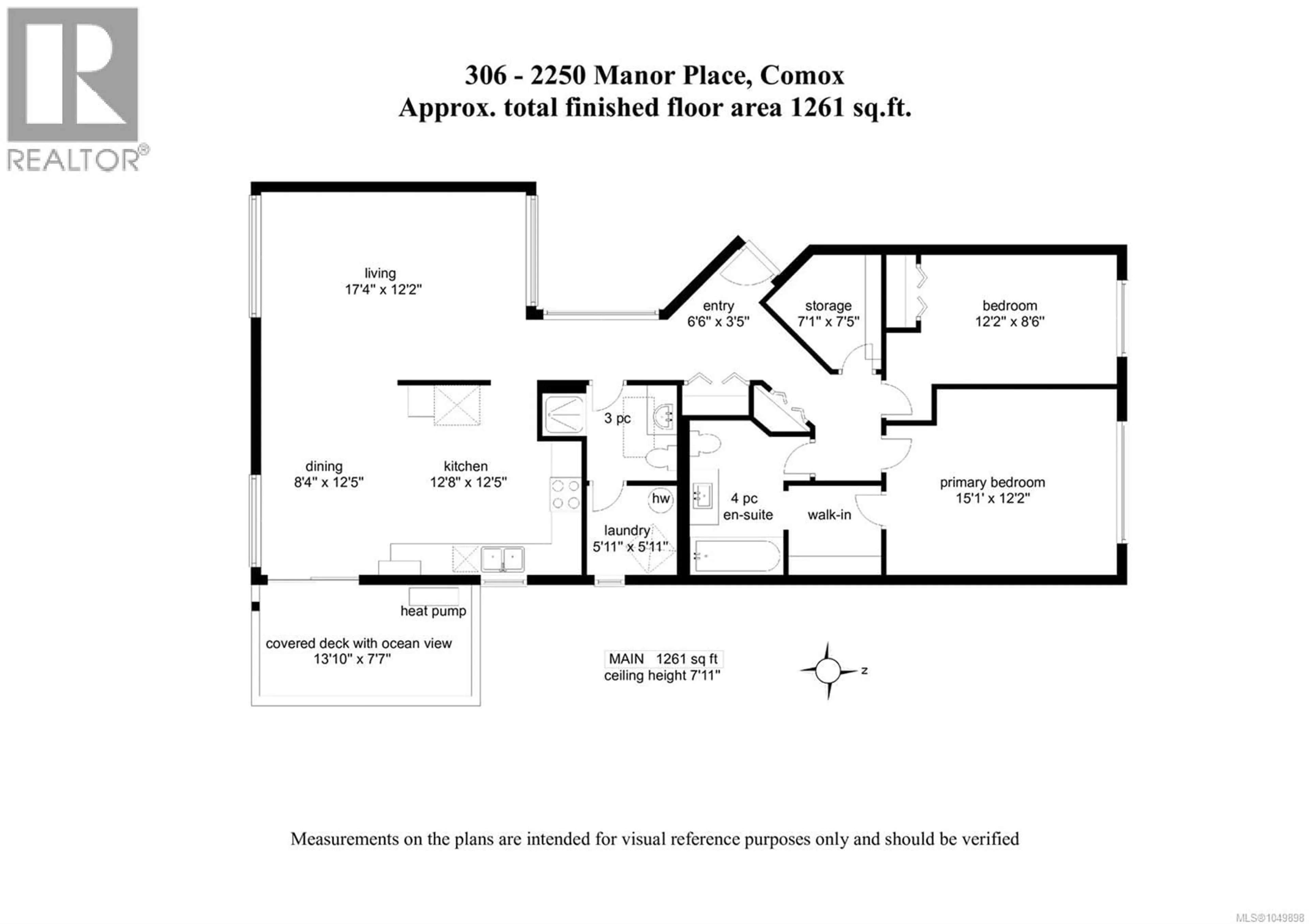 Floor plan for 306 - 2250 MANOR PLACE, Comox British Columbia V9M1C5