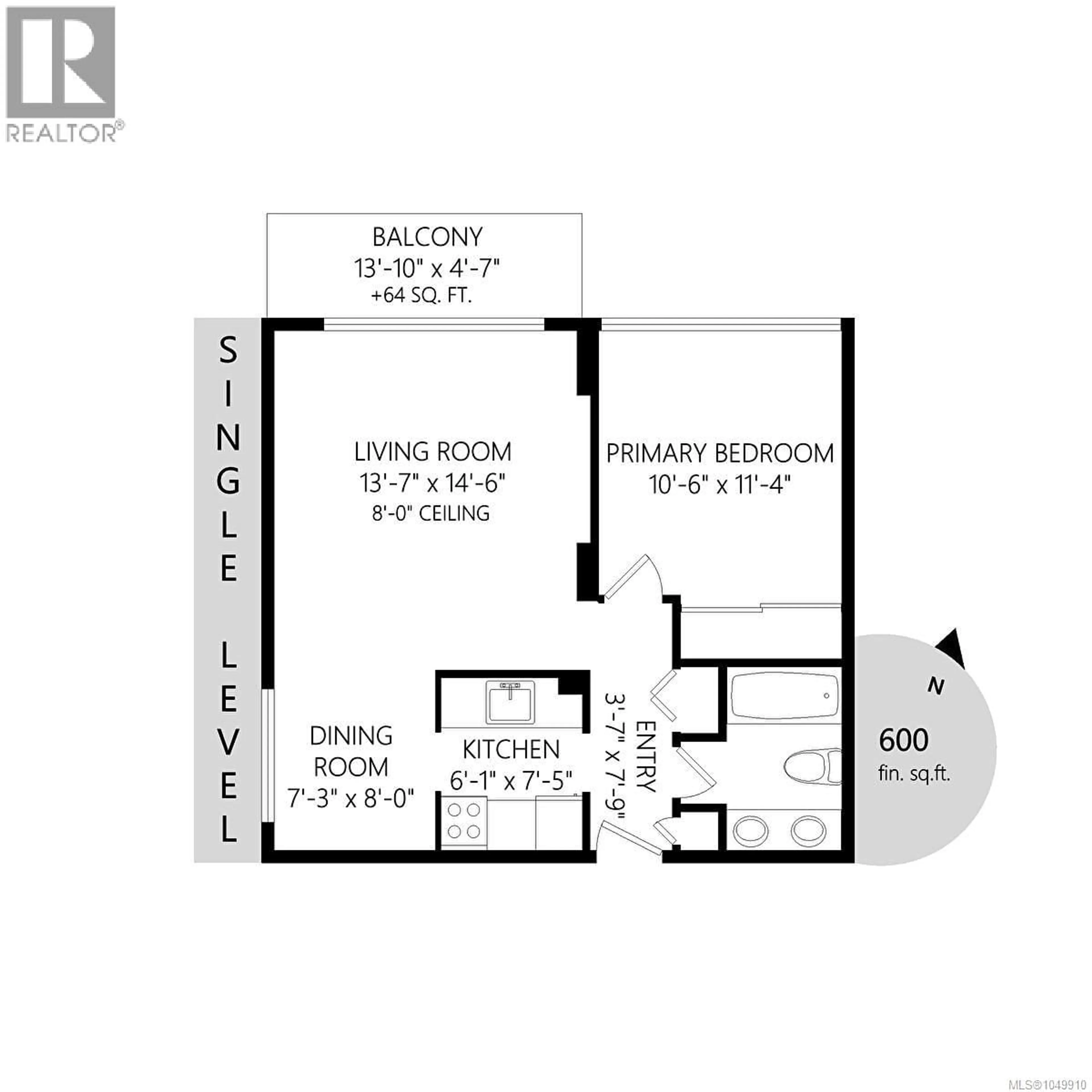 Floor plan for 303 - 647 MICHIGAN STREET, Victoria British Columbia V8V1S9
