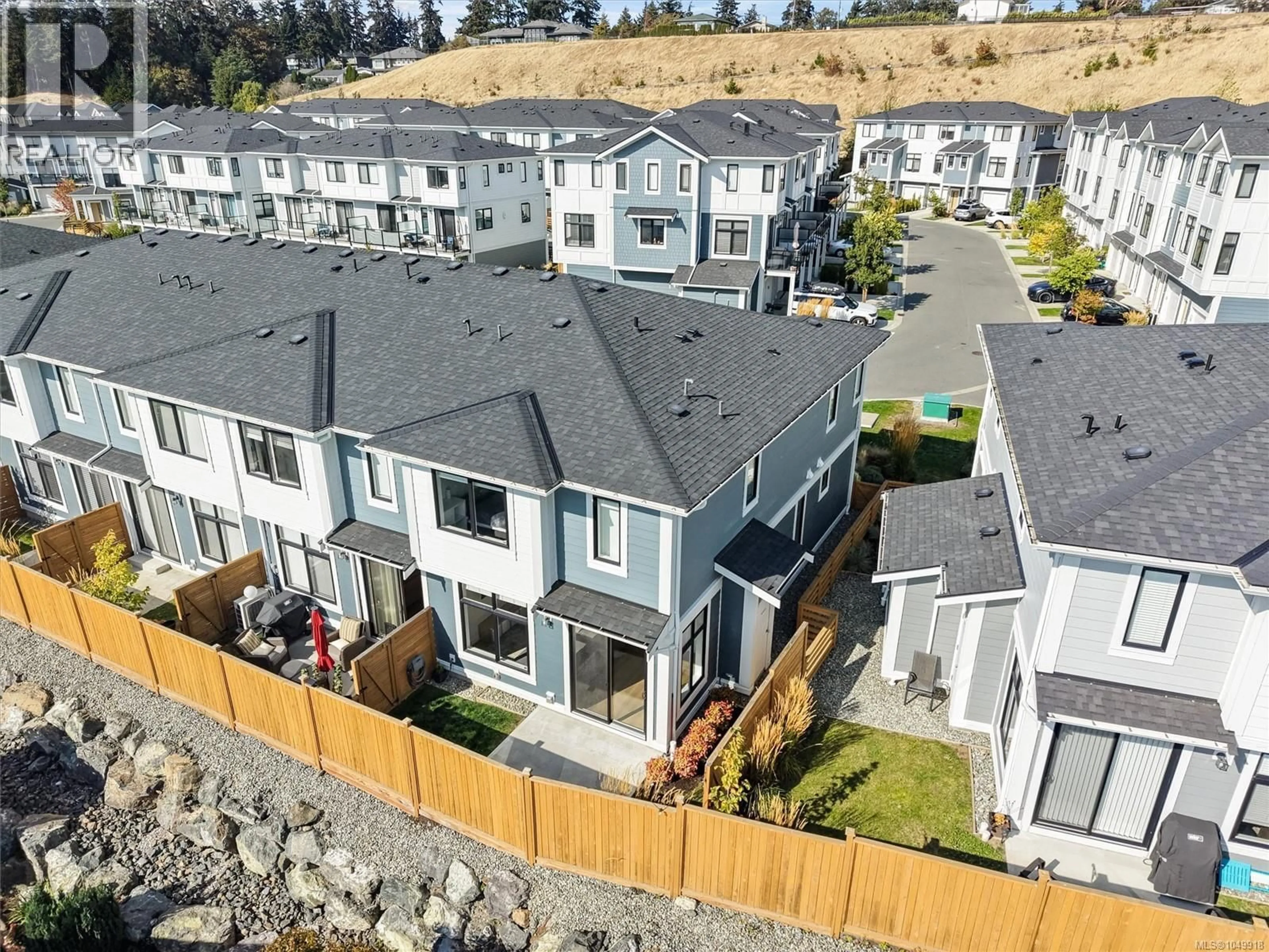 A pic from outside/outdoor area/front of a property/back of a property/a pic from drone, mountain view for 60 - 255 CASPIAN DRIVE, Colwood British Columbia V9C0R9