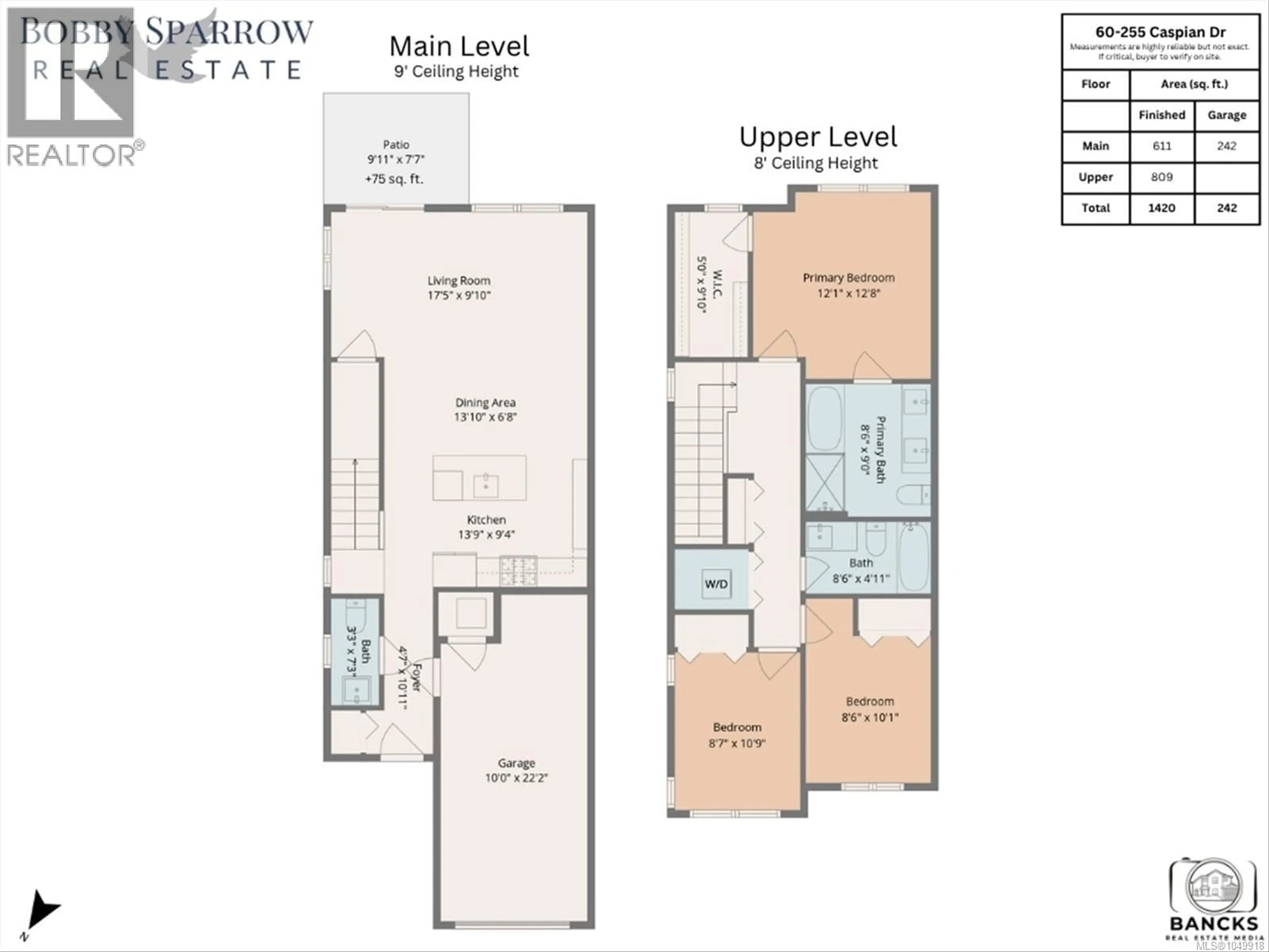 Floor plan for 60 - 255 CASPIAN DRIVE, Colwood British Columbia V9C0R9