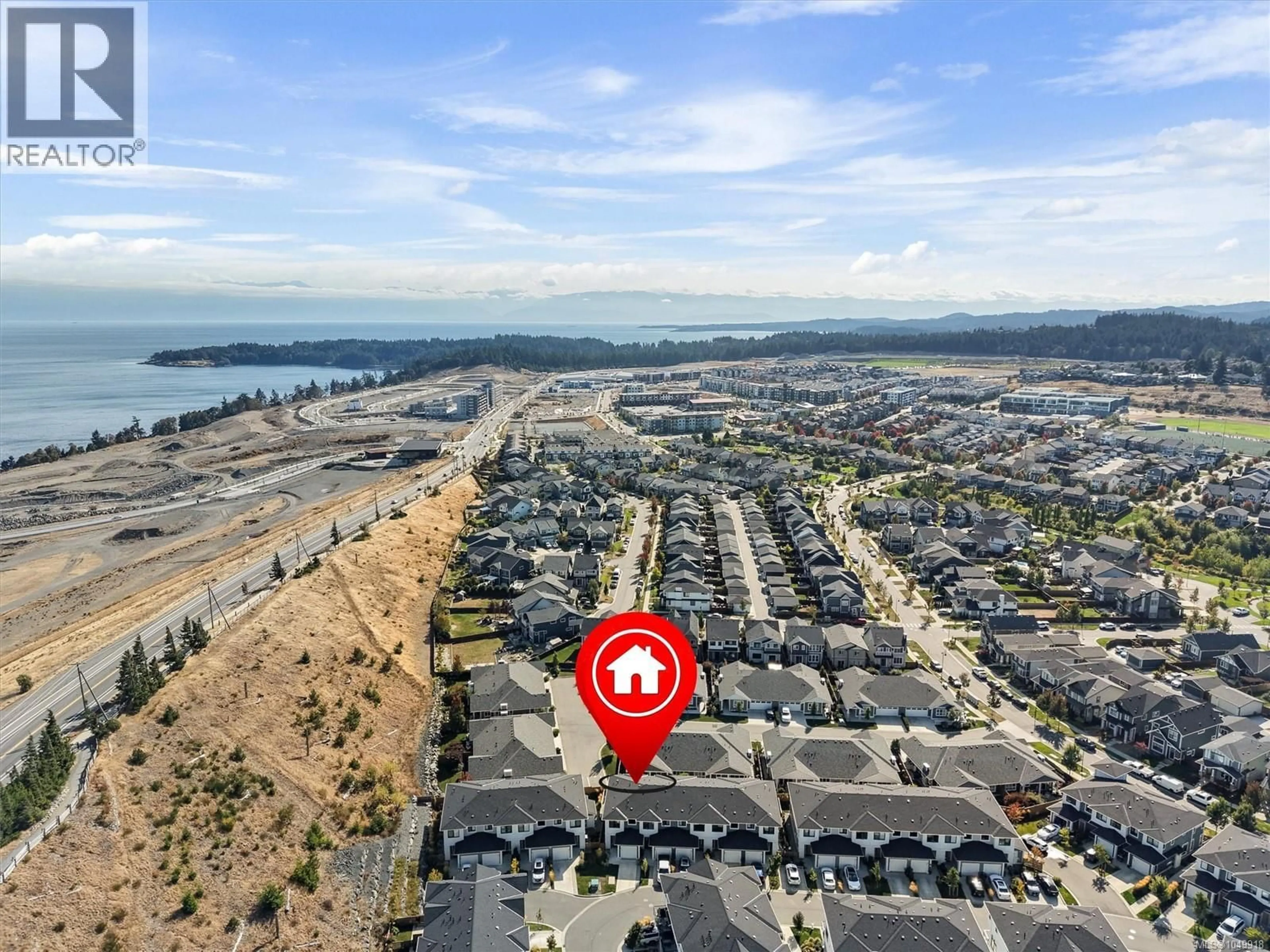 A pic from outside/outdoor area/front of a property/back of a property/a pic from drone, water/lake/river/ocean view for 60 - 255 CASPIAN DRIVE, Colwood British Columbia V9C0R9