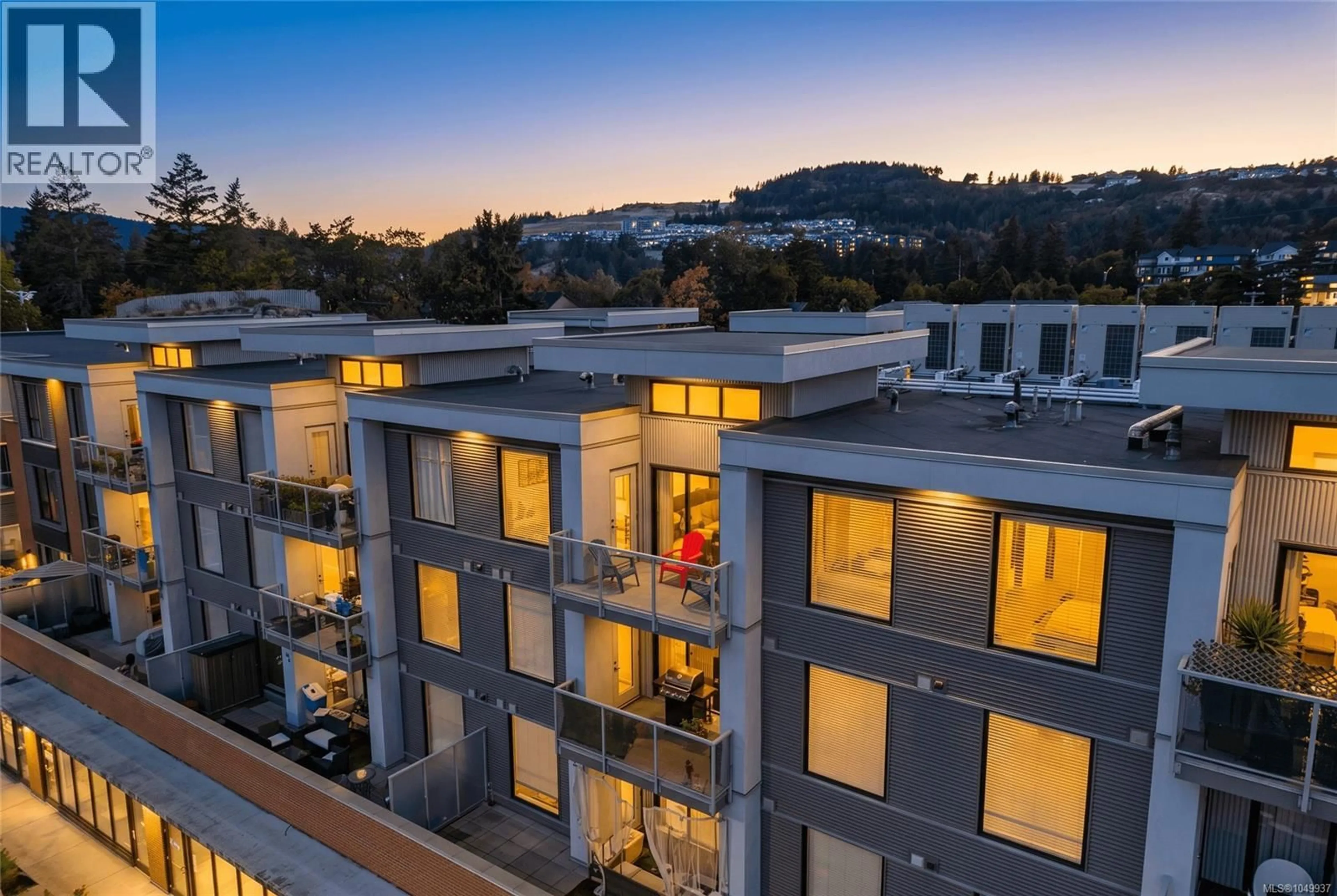 A pic from outside/outdoor area/front of a property/back of a property/a pic from drone, mountain view for 408 - 950 WHIRLAWAY CRESCENT, Langford British Columbia V9B0Y3
