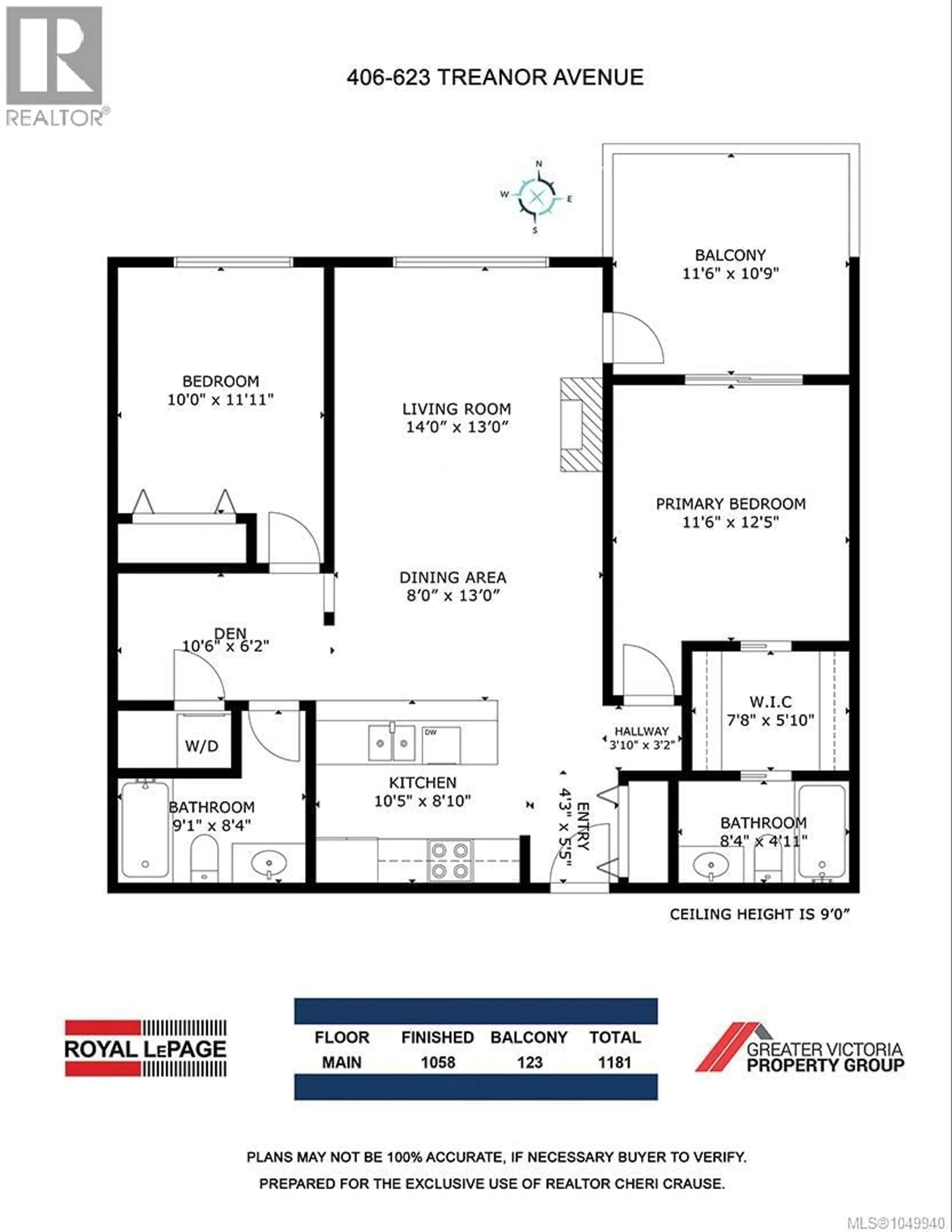 Floor plan for 406 - 623 TREANOR AVENUE, Langford British Columbia V9B0B1