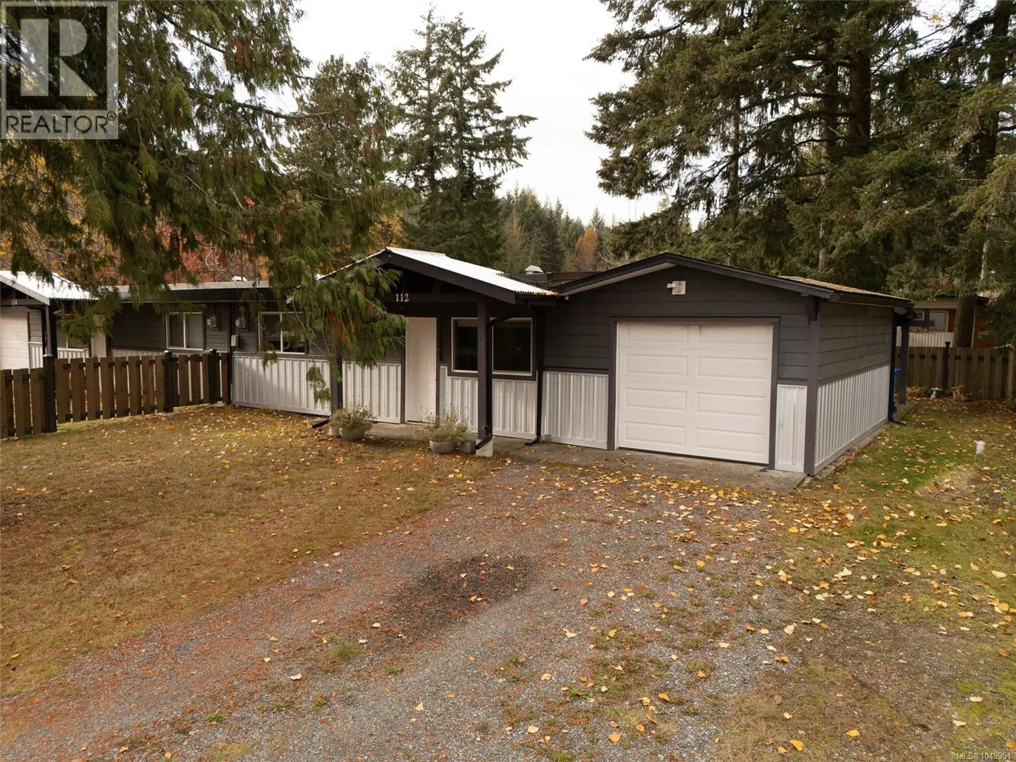 A pic from outside/outdoor area/front of a property/back of a property/a pic from drone, street for 114/112 ELDRED ROAD, Lake Cowichan British Columbia V0R2G1