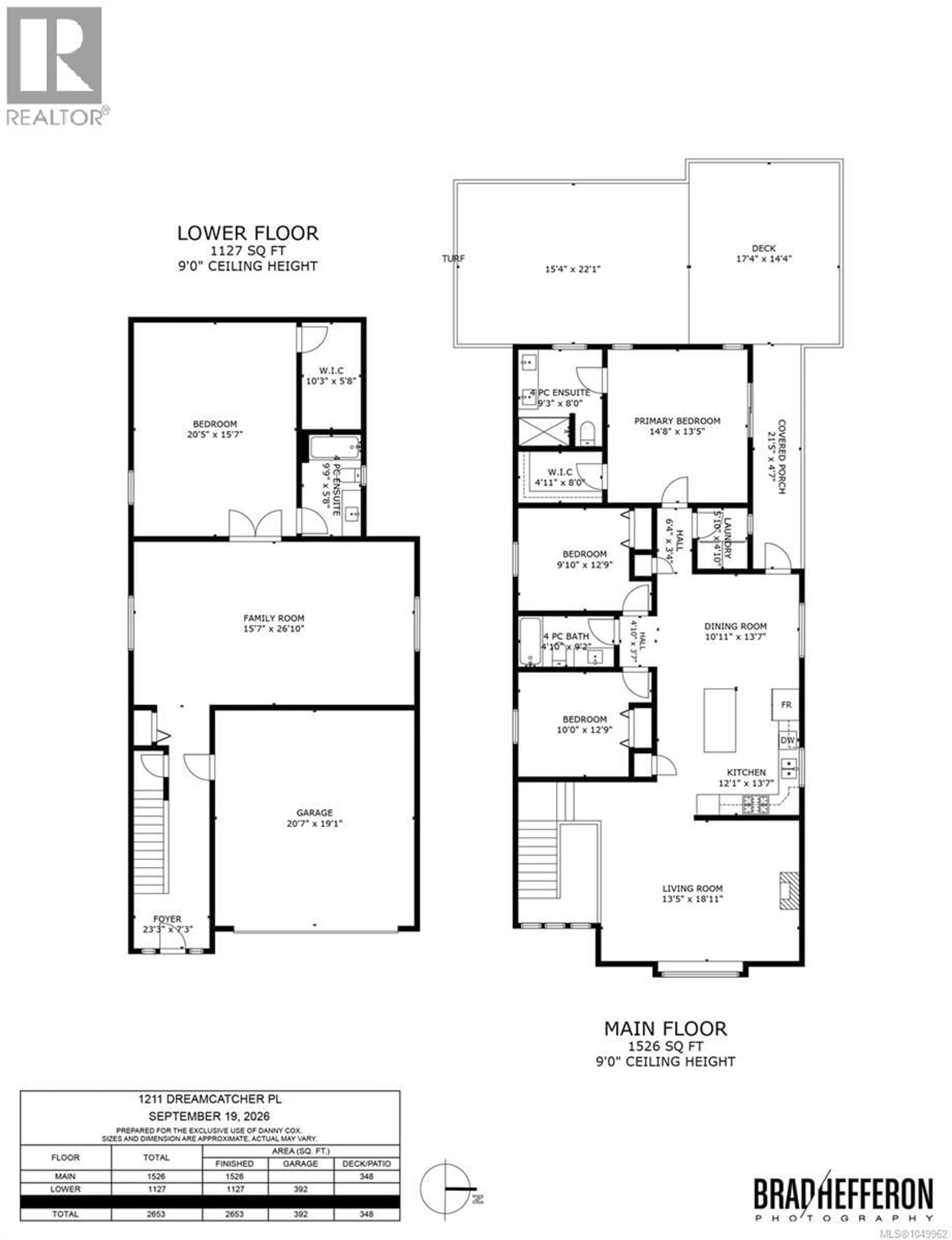Floor plan for 1211 DREAMCATCHER PLACE, Langford British Columbia V9B0T6