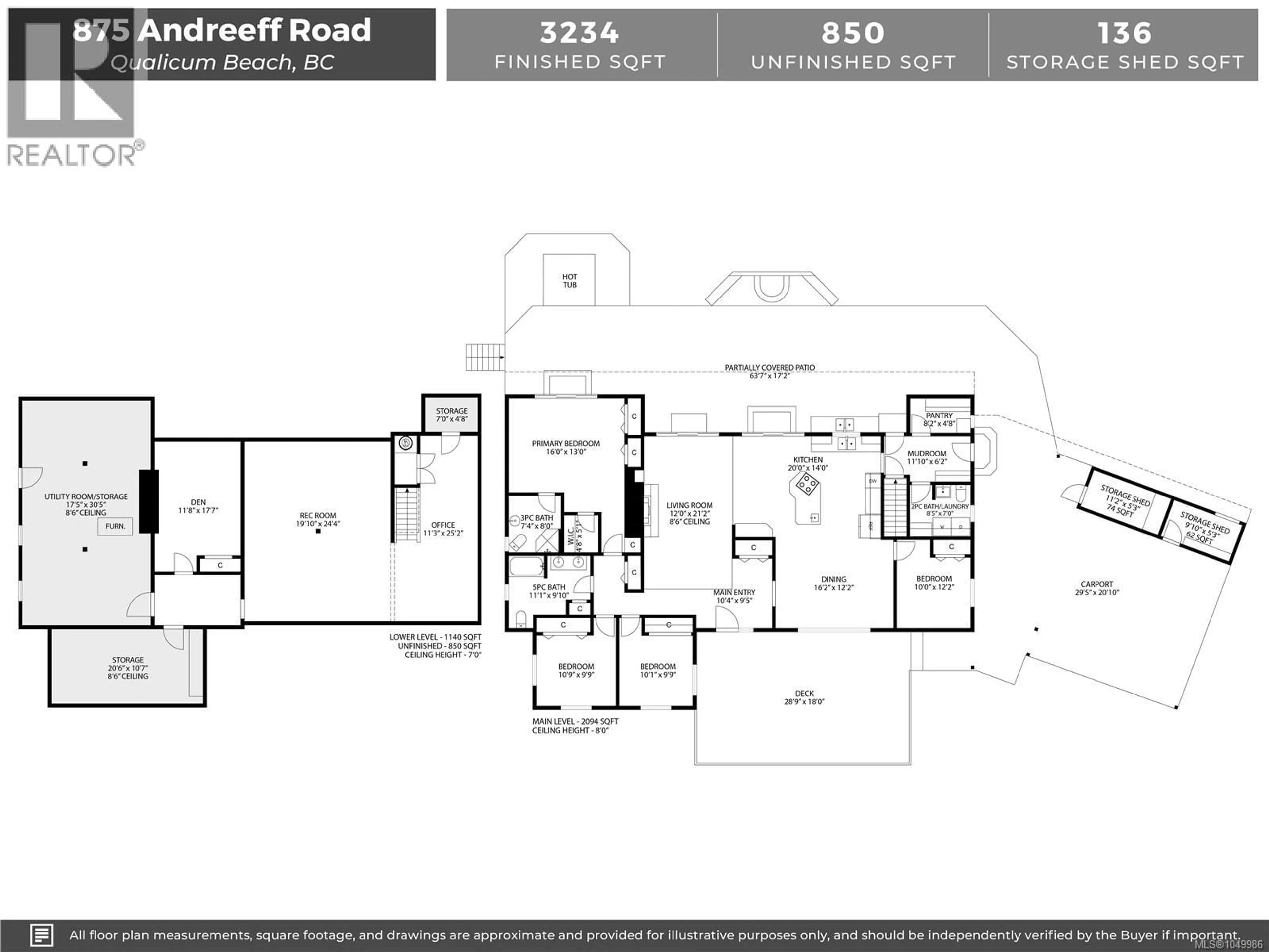 Floor plan for 899,875 ANDREEF ROAD, Qualicum Beach British Columbia V9K2T6