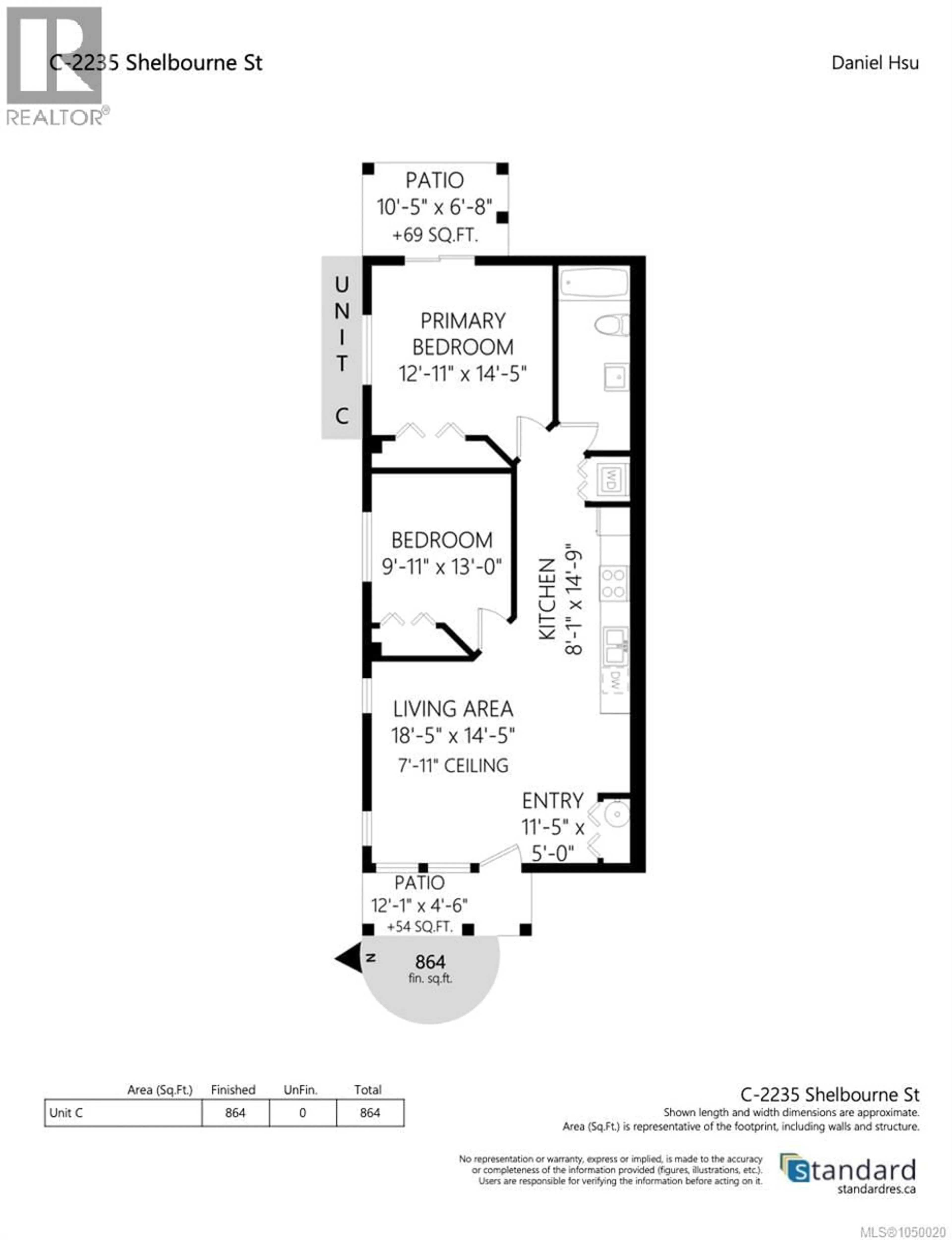 Floor plan for C - 2235 SHELBOURNE STREET, Victoria British Columbia V8R4L2