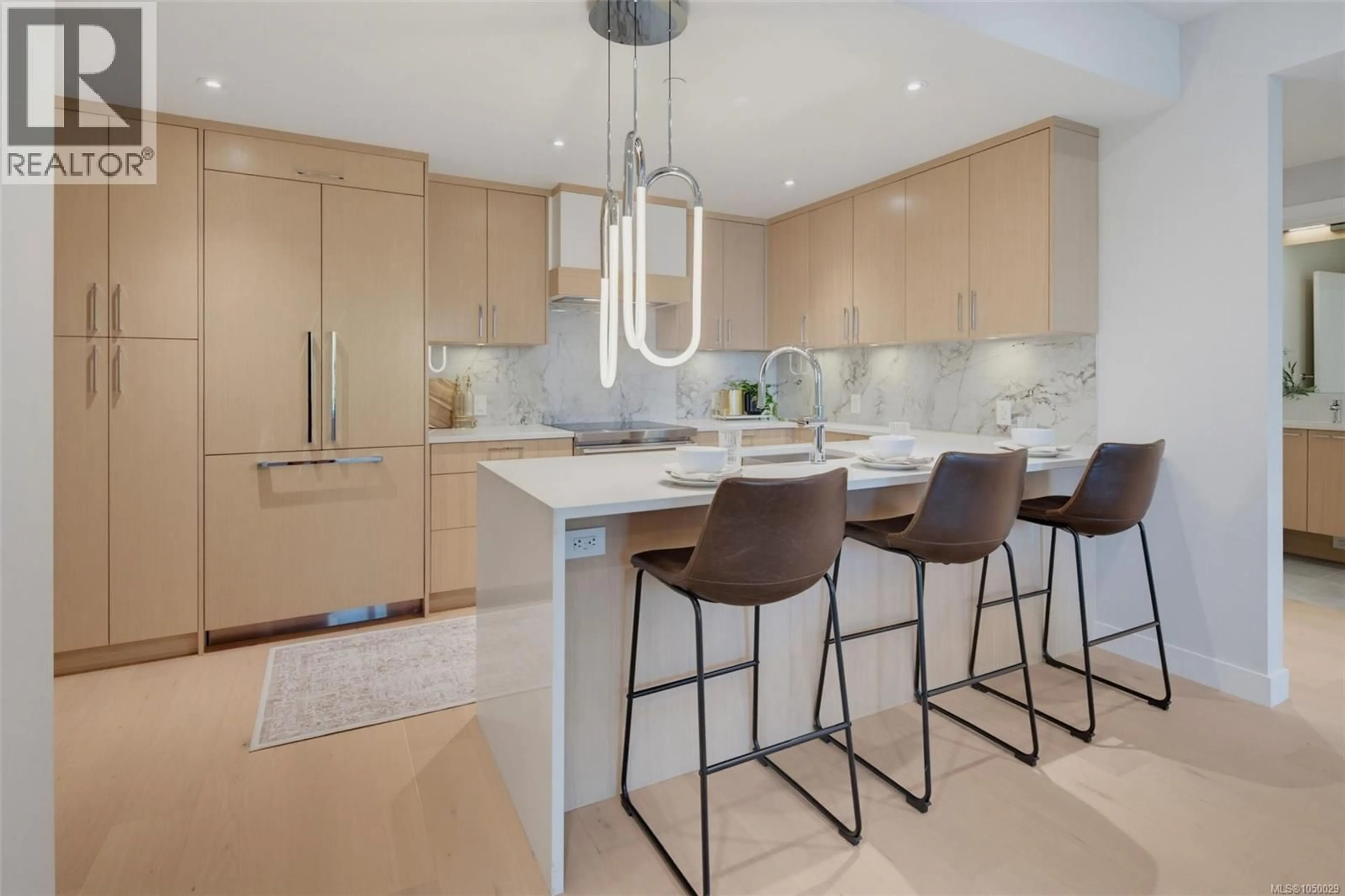 Contemporary kitchen, ceramic/tile floor for 201 - 5229 CORDOVA BAY ROAD, Saanich British Columbia V8Y2L1