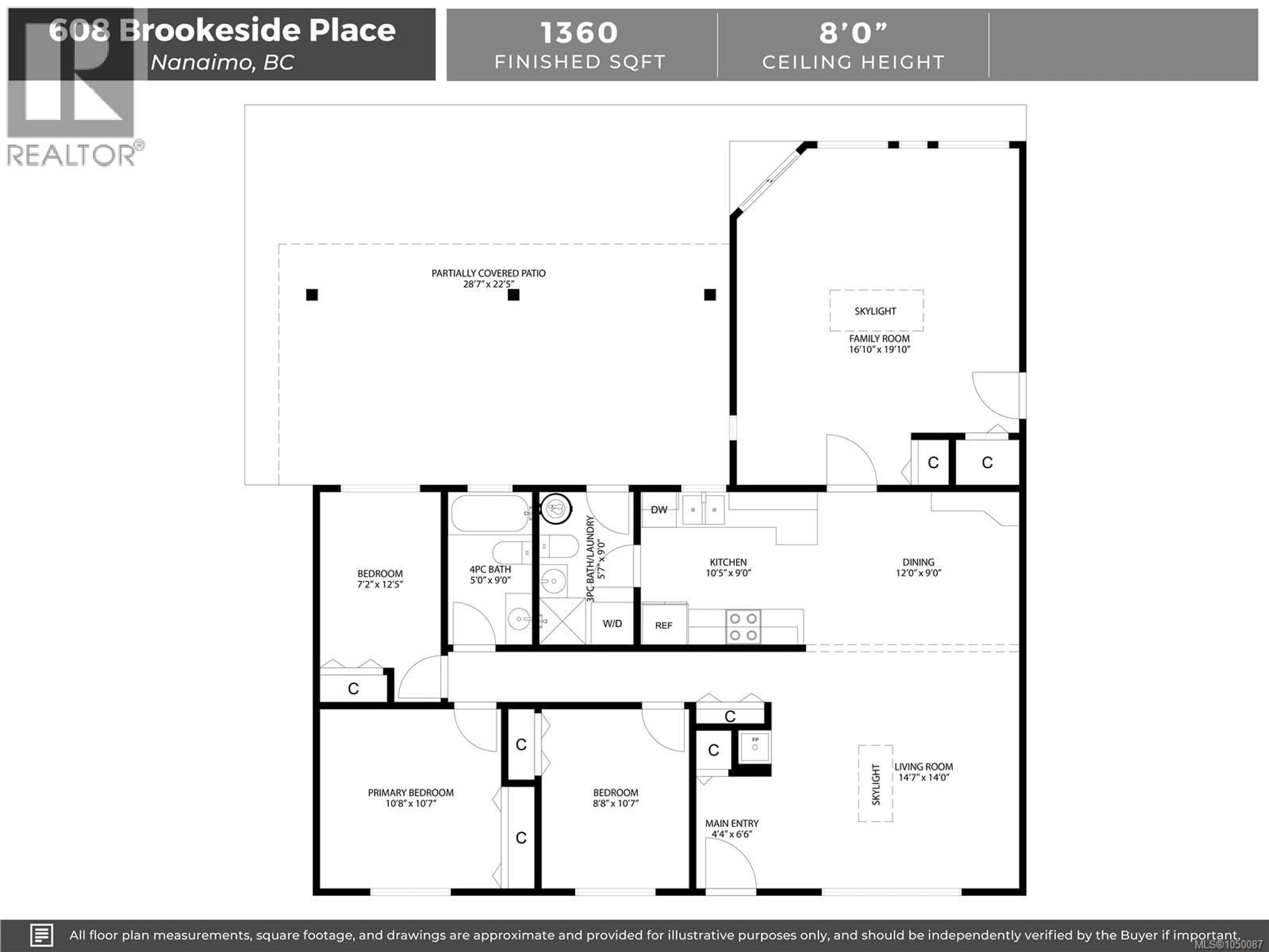 Floor plan for 608 BROOKESIDE PLACE, Nanaimo British Columbia V9R5T8