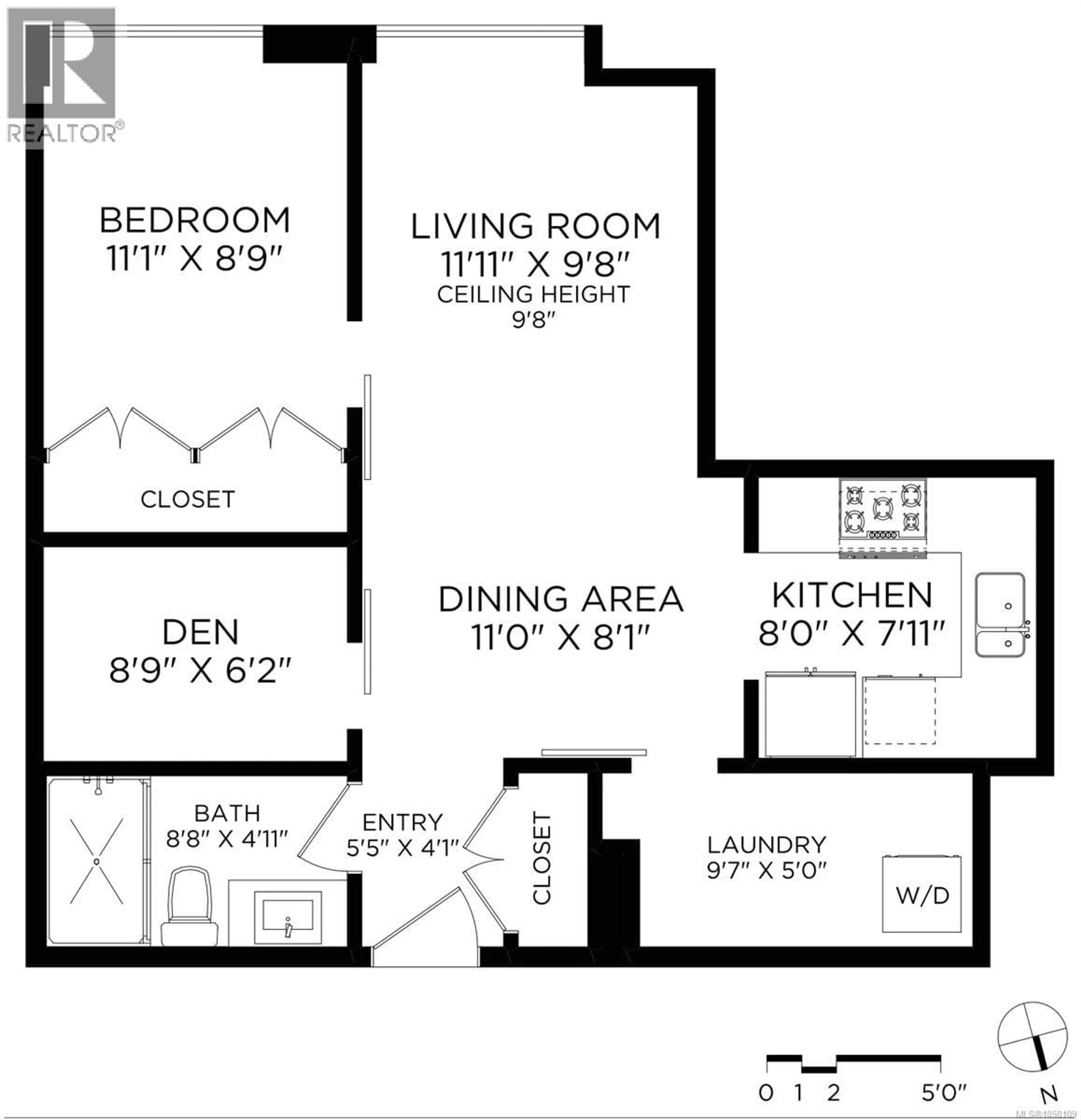 Floor plan for N414 - 1105 PANDORA AVENUE, Victoria British Columbia V8V3P9