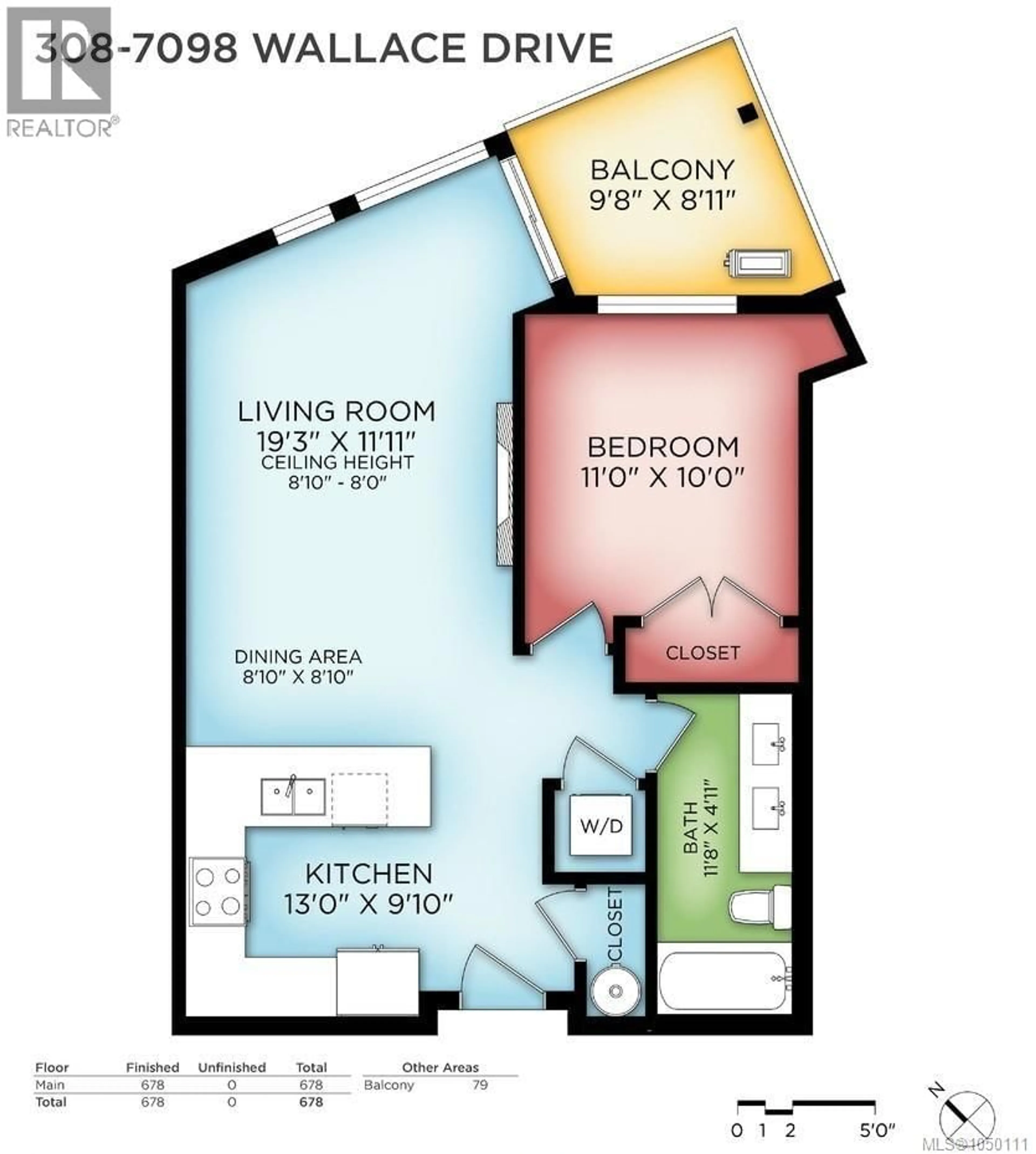 Floor plan for 308 - 7098 WALLACE DRIVE, Central Saanich British Columbia V8M1G9