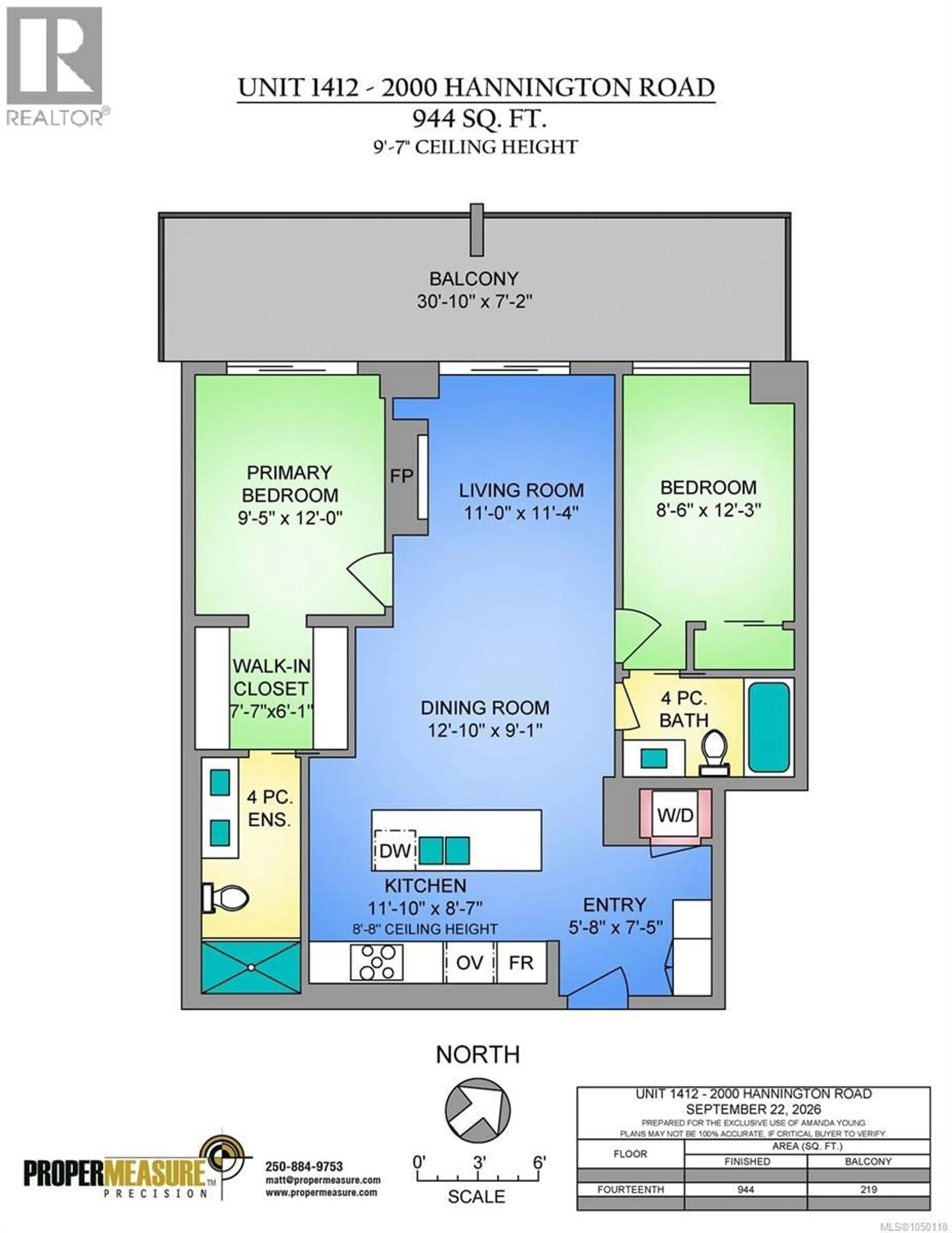 Floor plan for 1412 - 2000 HANNINGTON ROAD, Langford British Columbia V9B6R6
