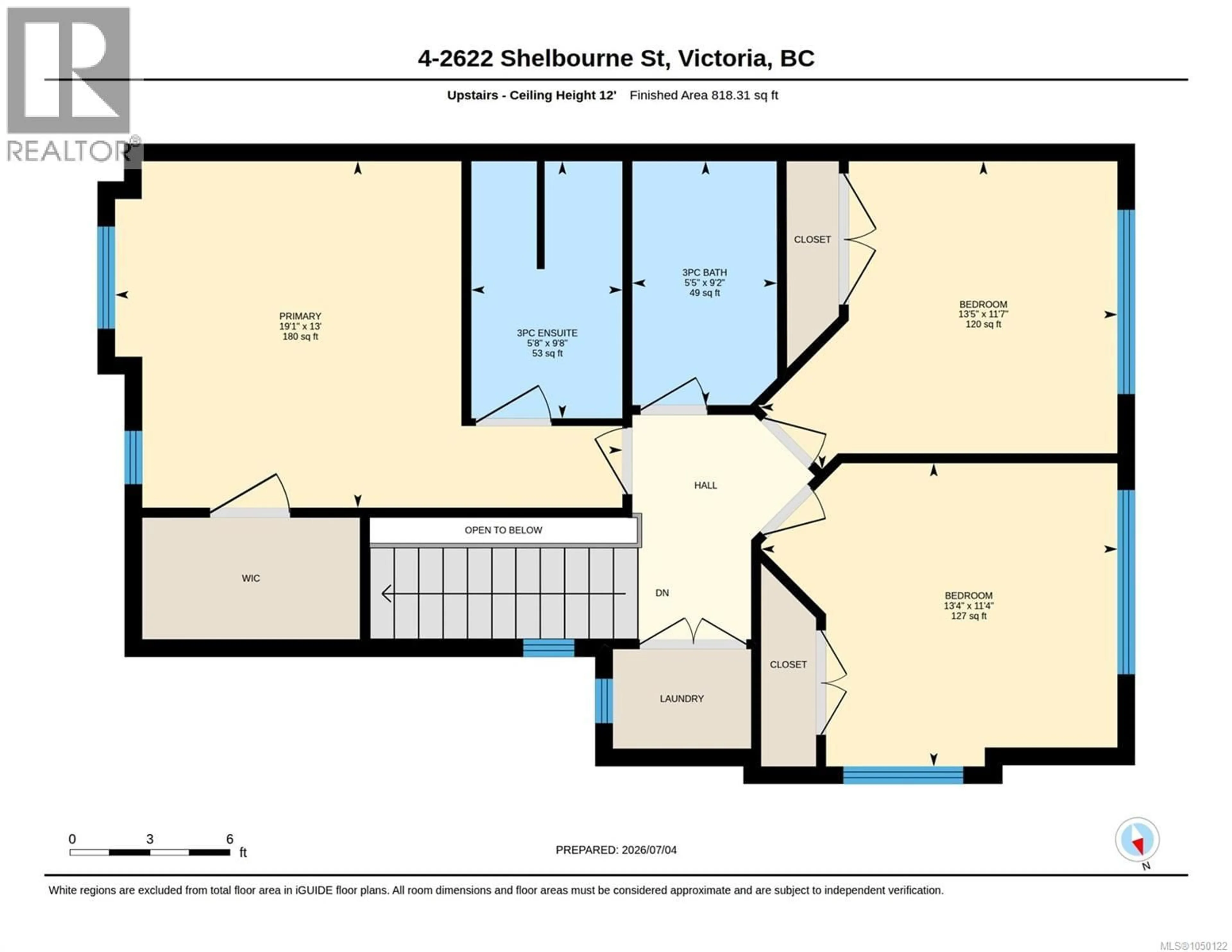 Floor plan for 4 - 2622 SHELBOURNE STREET, Victoria British Columbia V8R4L9