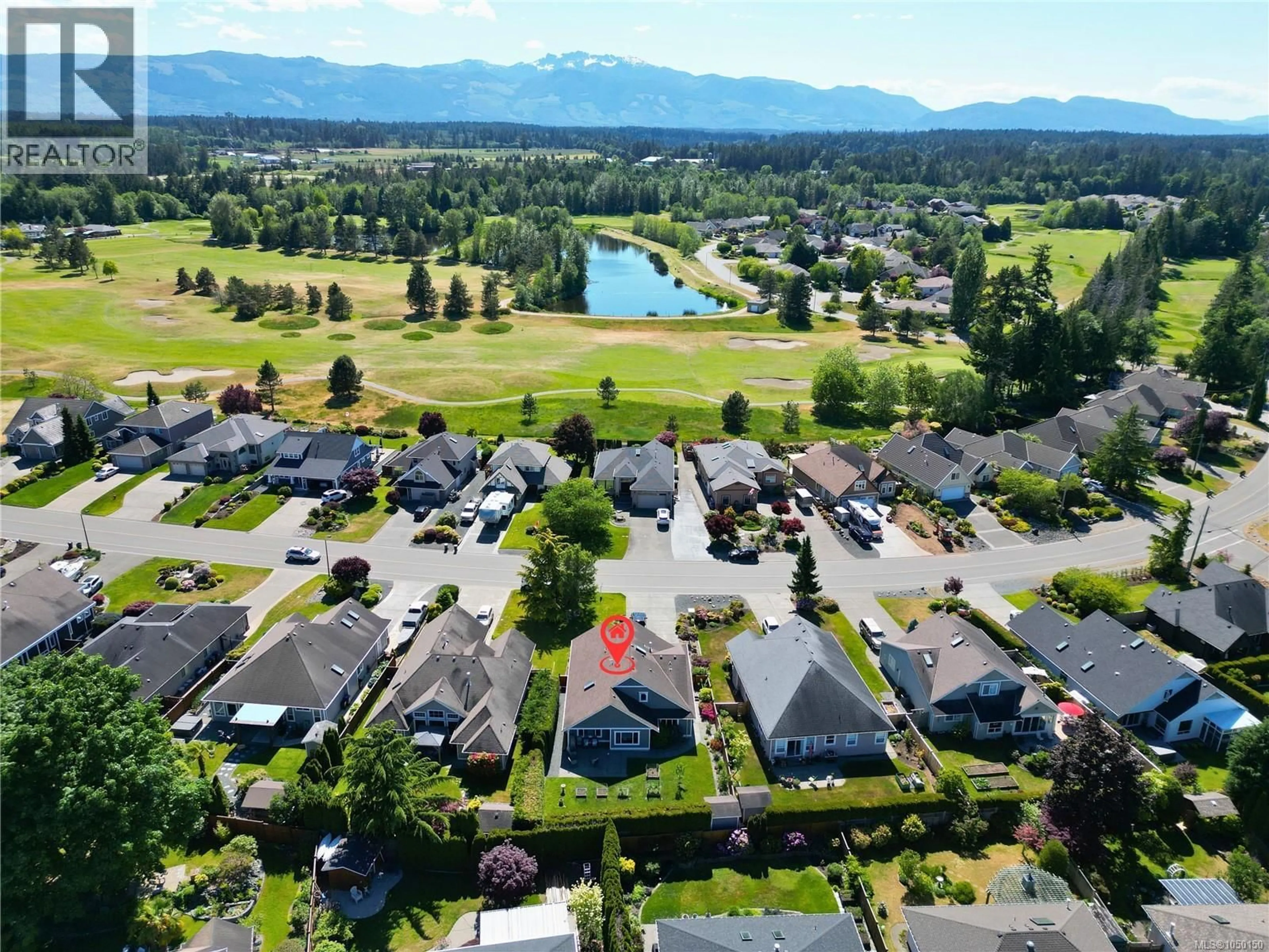 A pic from outside/outdoor area/front of a property/back of a property/a pic from drone, mountain view for 1153 ROBERTON BOULEVARD, Parksville British Columbia V9P2R6