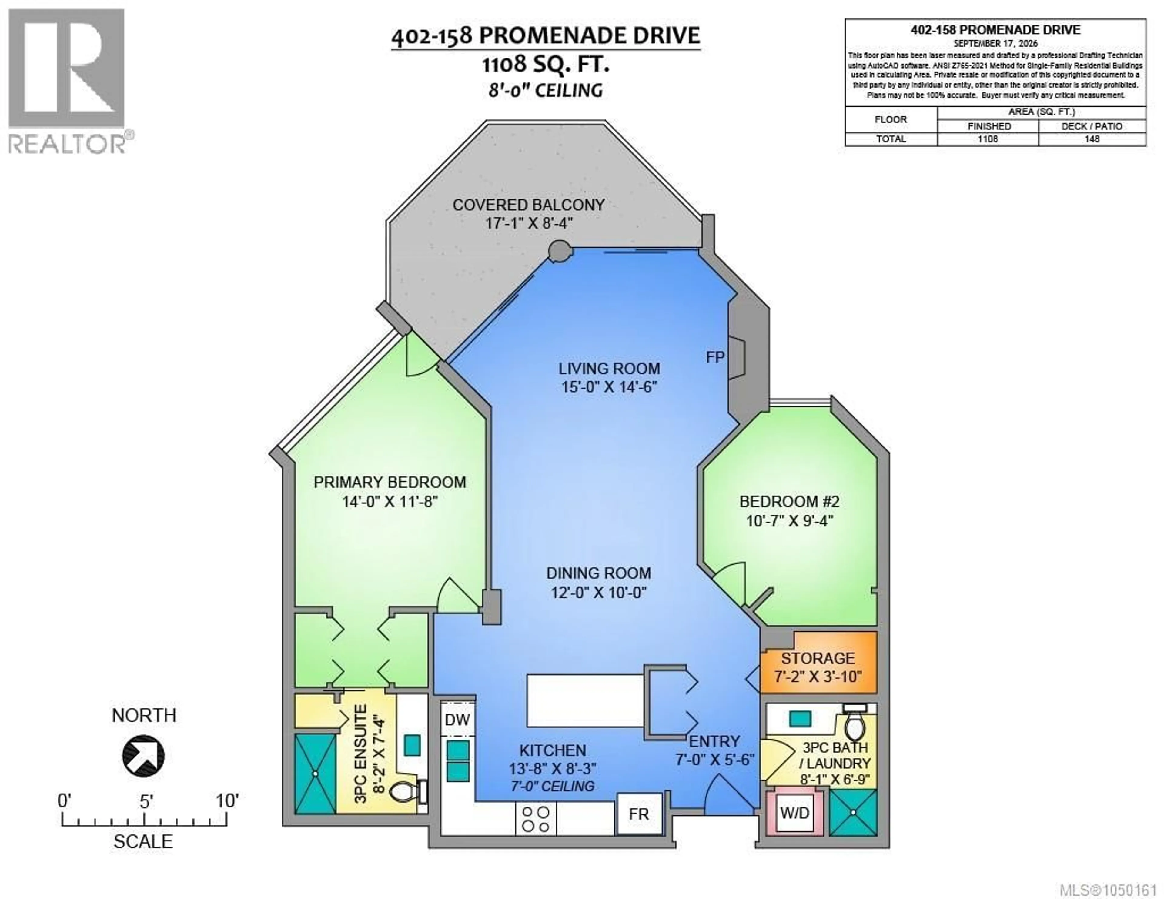 Floor plan for 402 - 158 PROMENADE DRIVE, Nanaimo British Columbia V9R6M7