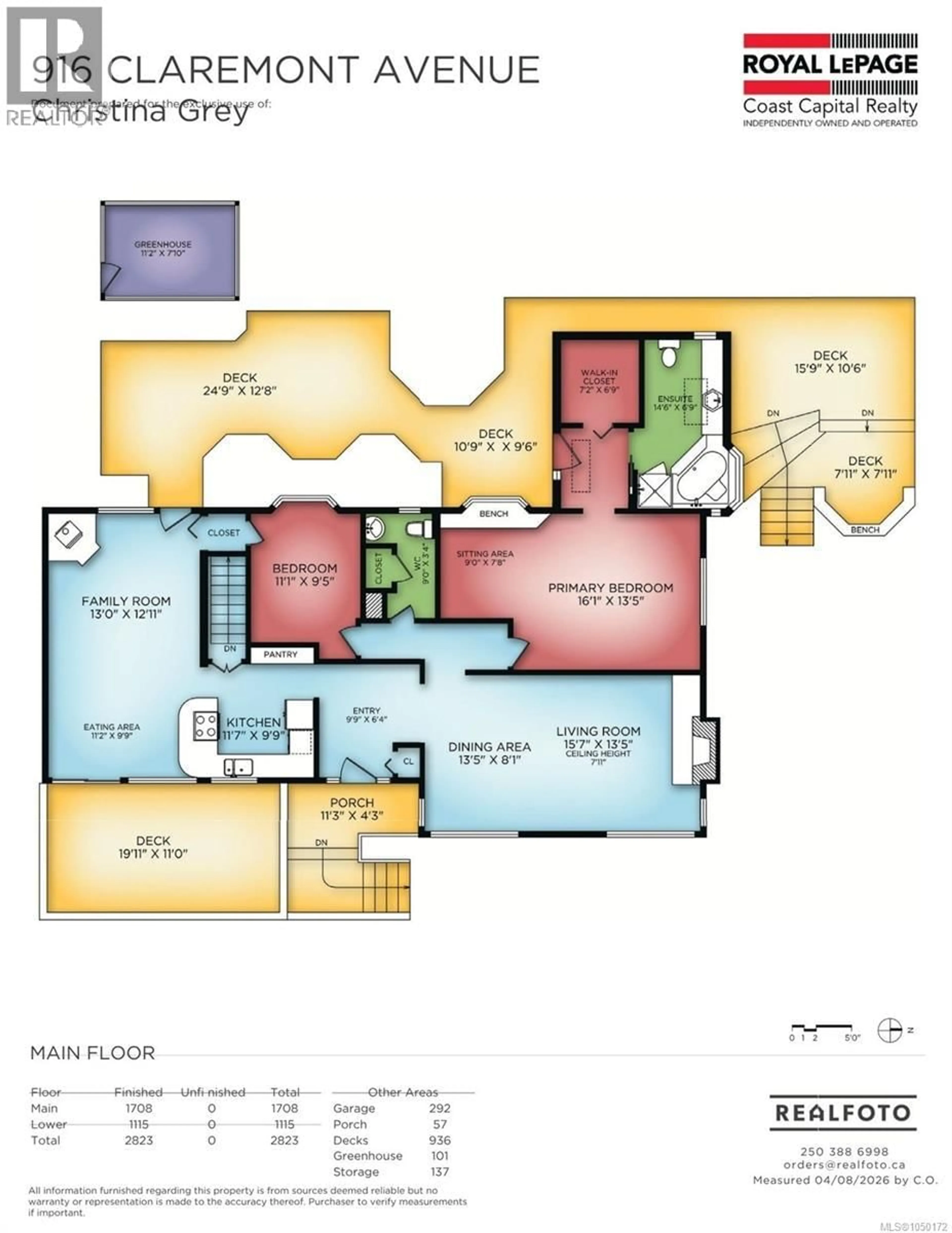 Floor plan for 916 CLAREMONT AVENUE, Saanich British Columbia V8Y1K3