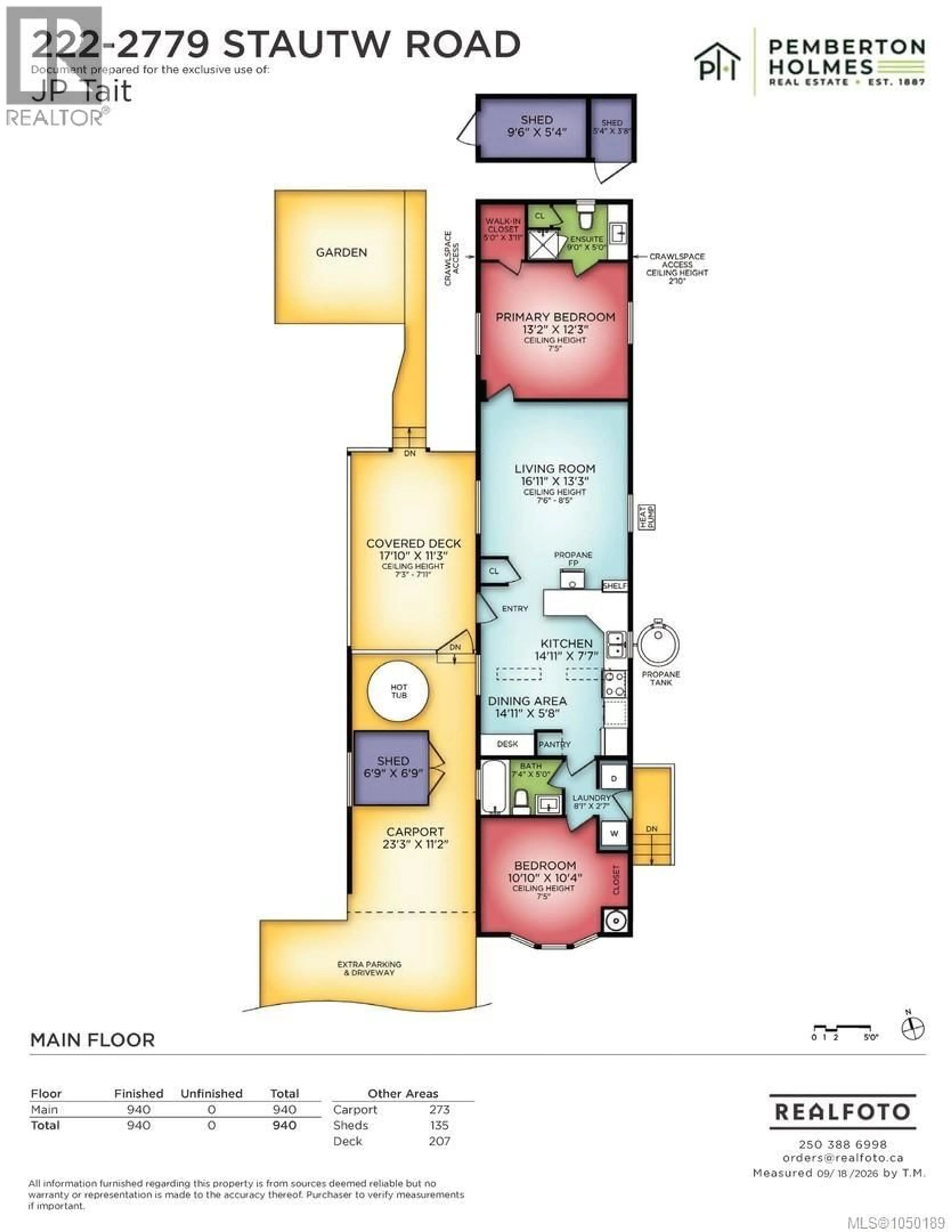 Floor plan for 222 - 2779 STAUTW ROAD, Central Saanich British Columbia V8M2C8