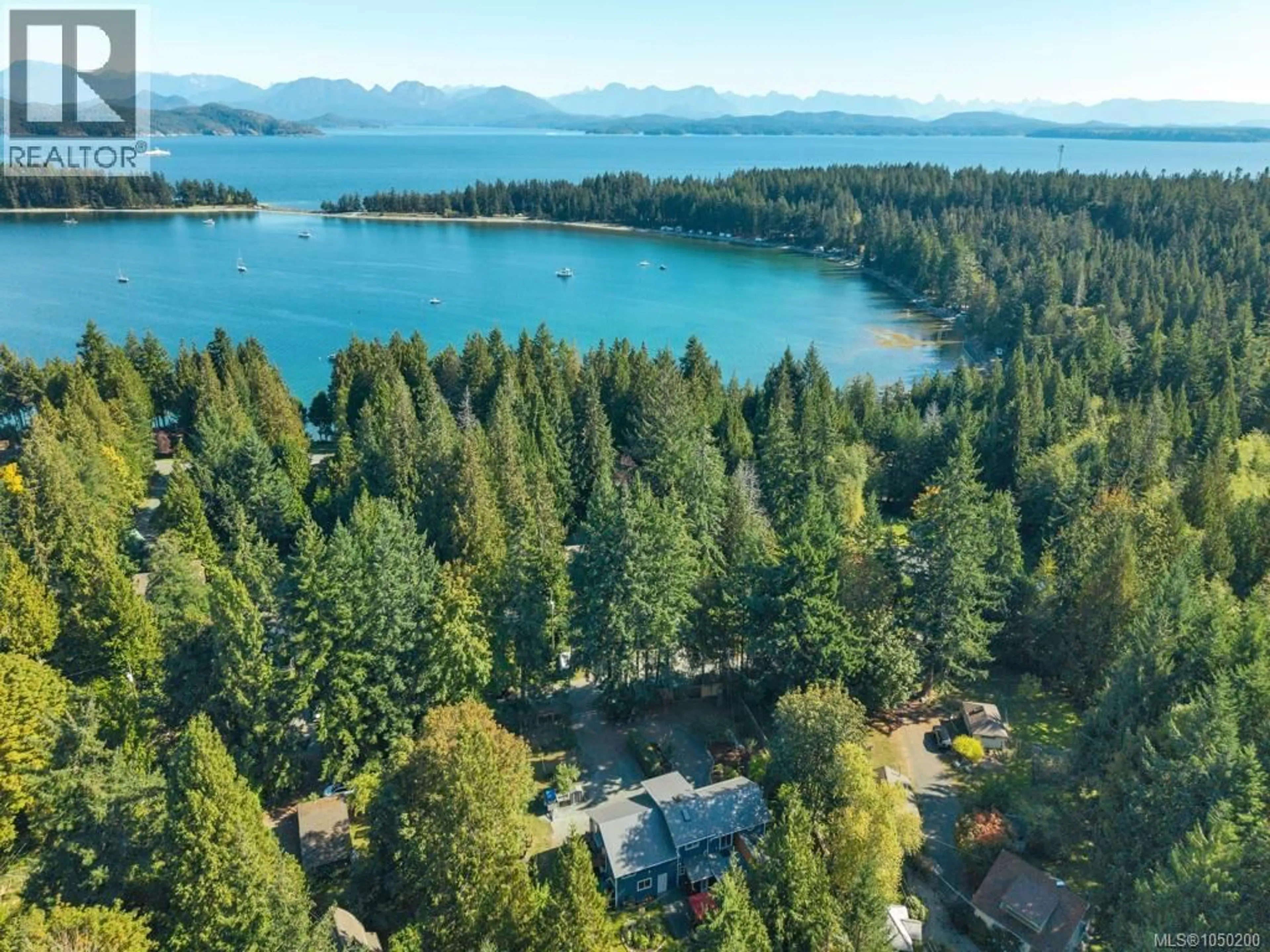 A pic from outside/outdoor area/front of a property/back of a property/a pic from drone, water/lake/river/ocean view for 1371 HOOLEY ROAD, Quadra Island British Columbia V0P1H0