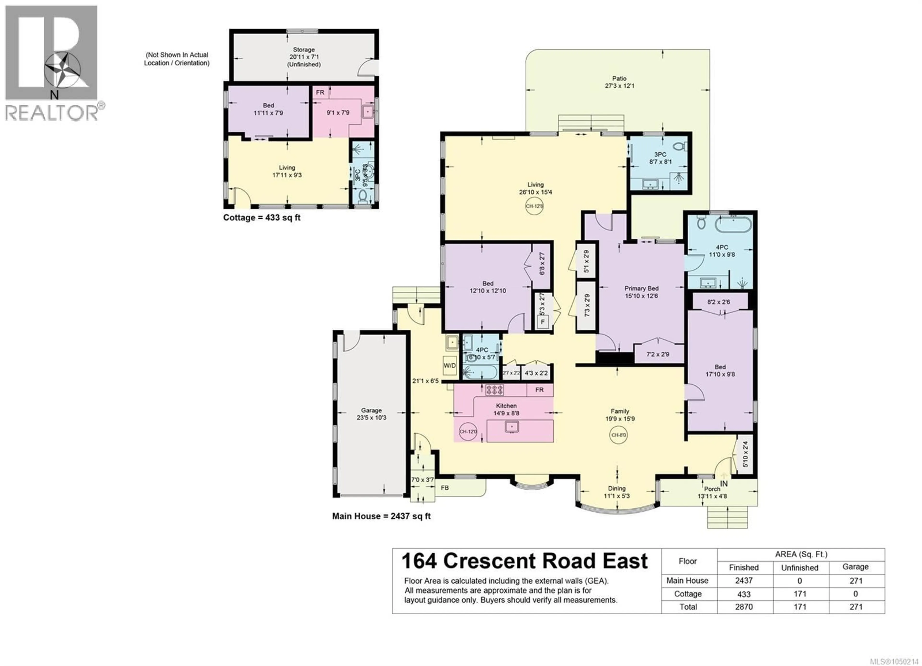 Floor plan for 164 CRESCENT ROAD EAST, Qualicum Beach British Columbia V9K1L6