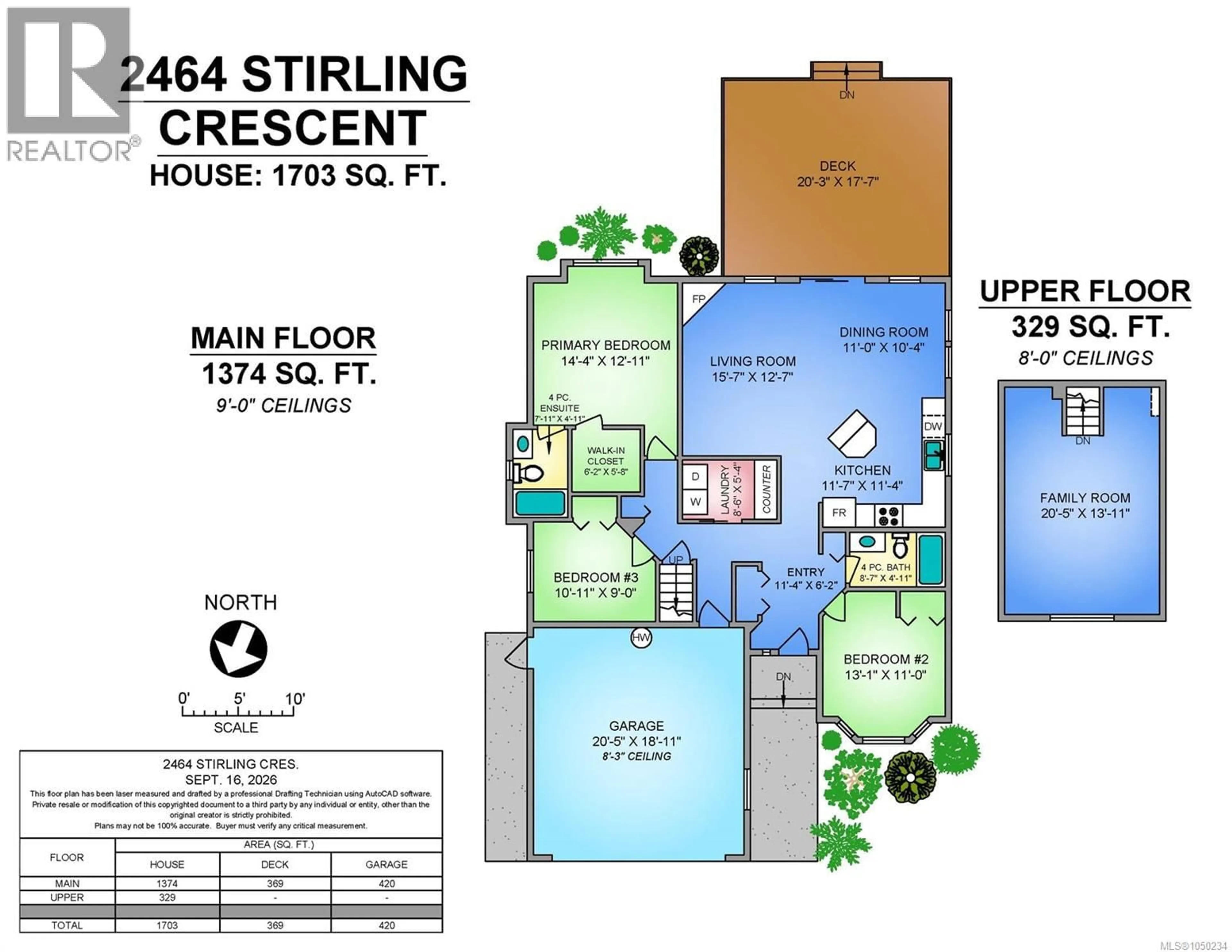 Floor plan for 2464 STIRLING CRESCENT, Courtenay British Columbia V9N1Y2