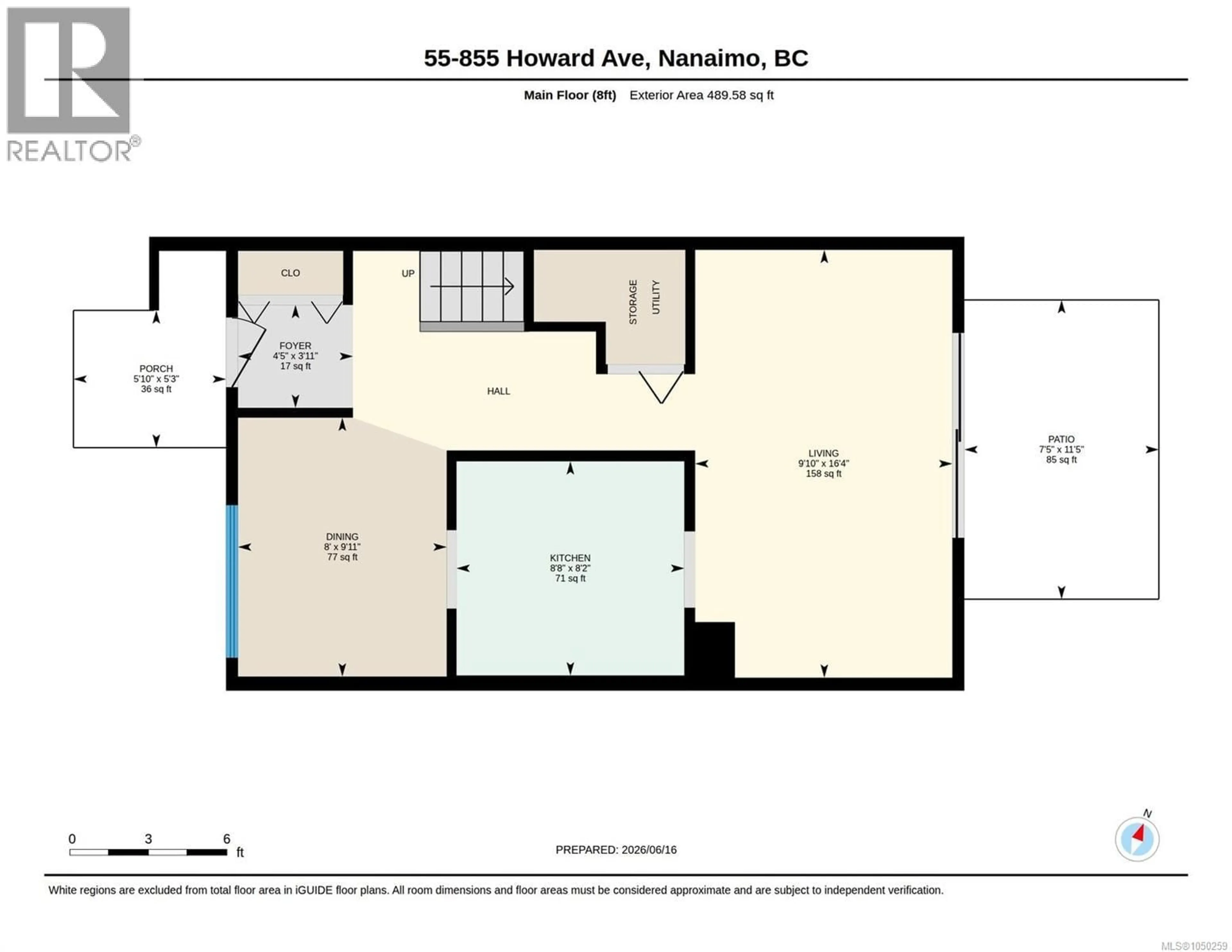 Floor plan for 55 - 855 HOWARD AVENUE, Nanaimo British Columbia V9R5V4