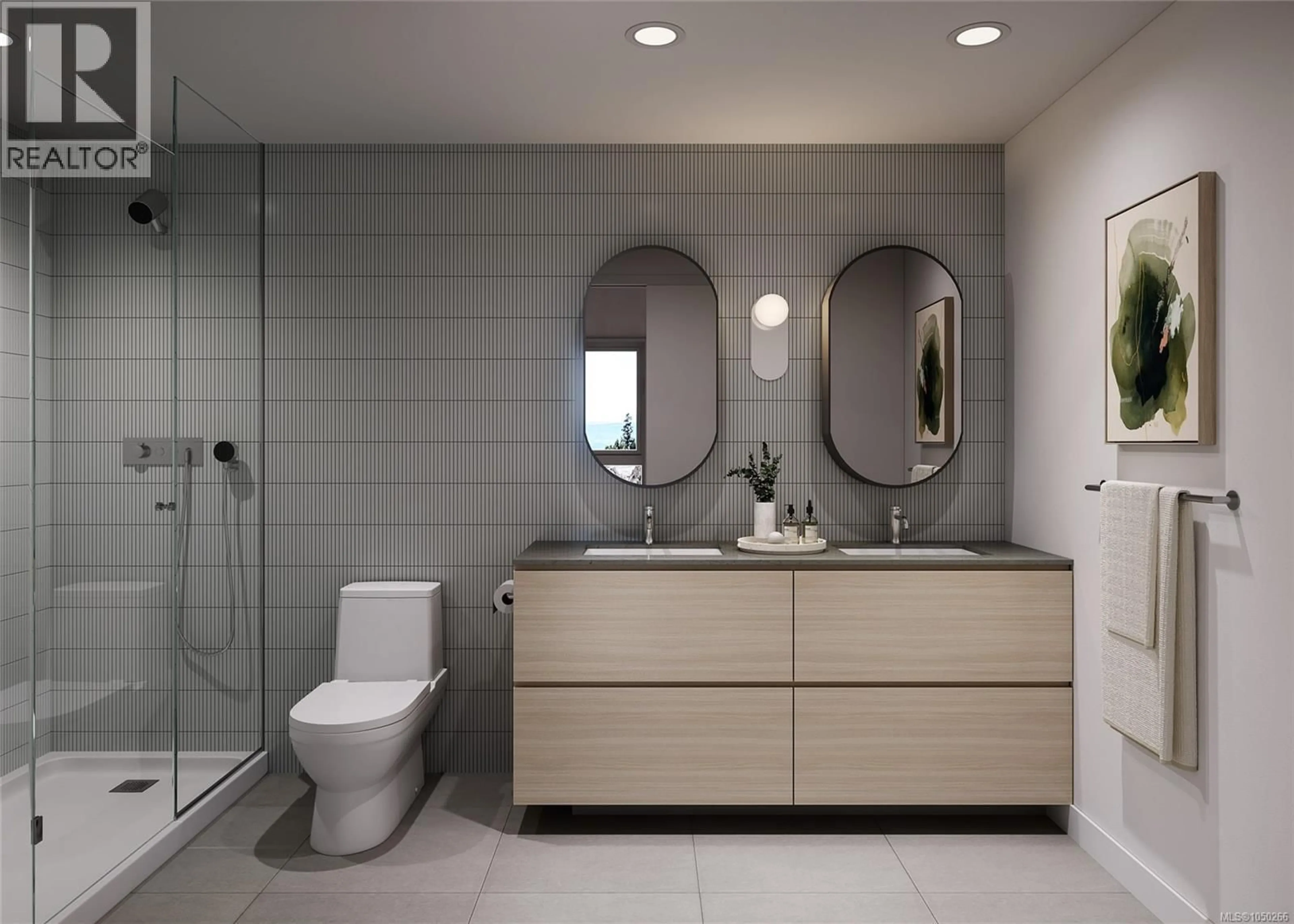 Contemporary bathroom, ceramic/tile floor for 201 - 3550 SEABLUFF CRESCENT, Colwood British Columbia V9C0P7