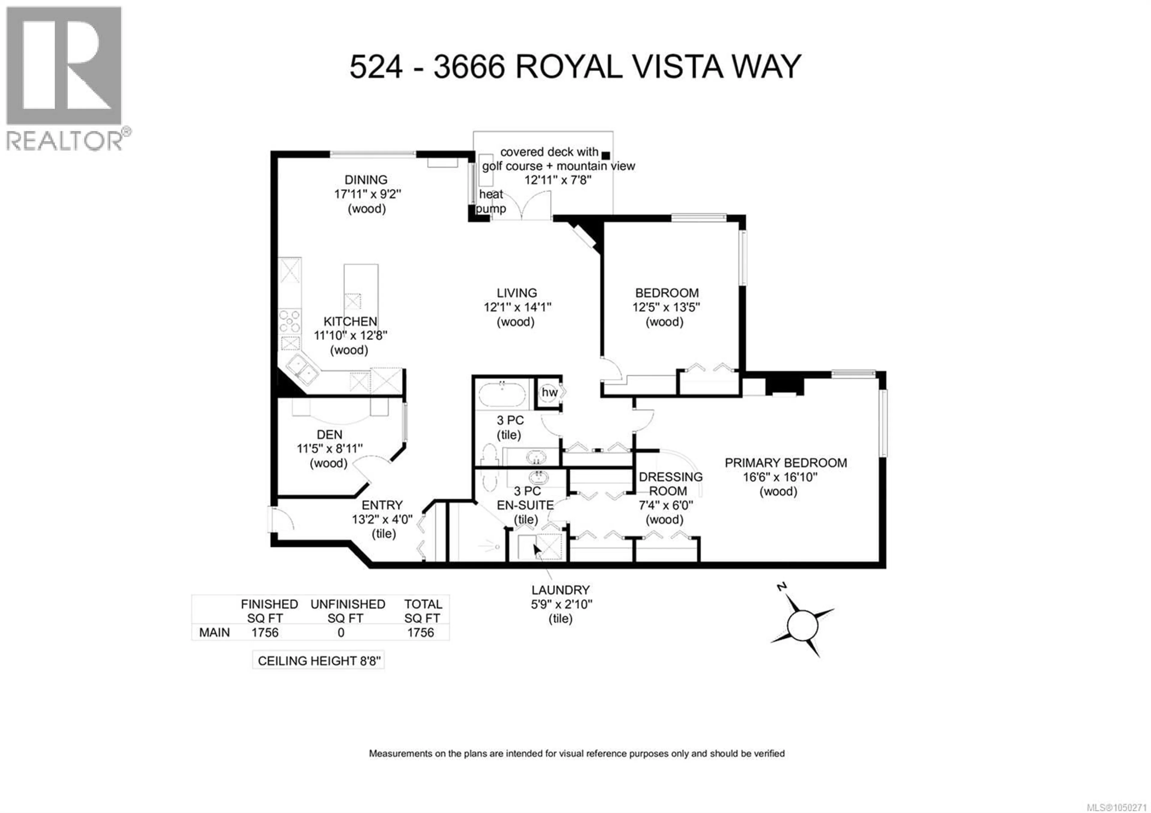 Floor plan for 524 - 3666 ROYAL VISTA WAY, Courtenay British Columbia V9N9X8