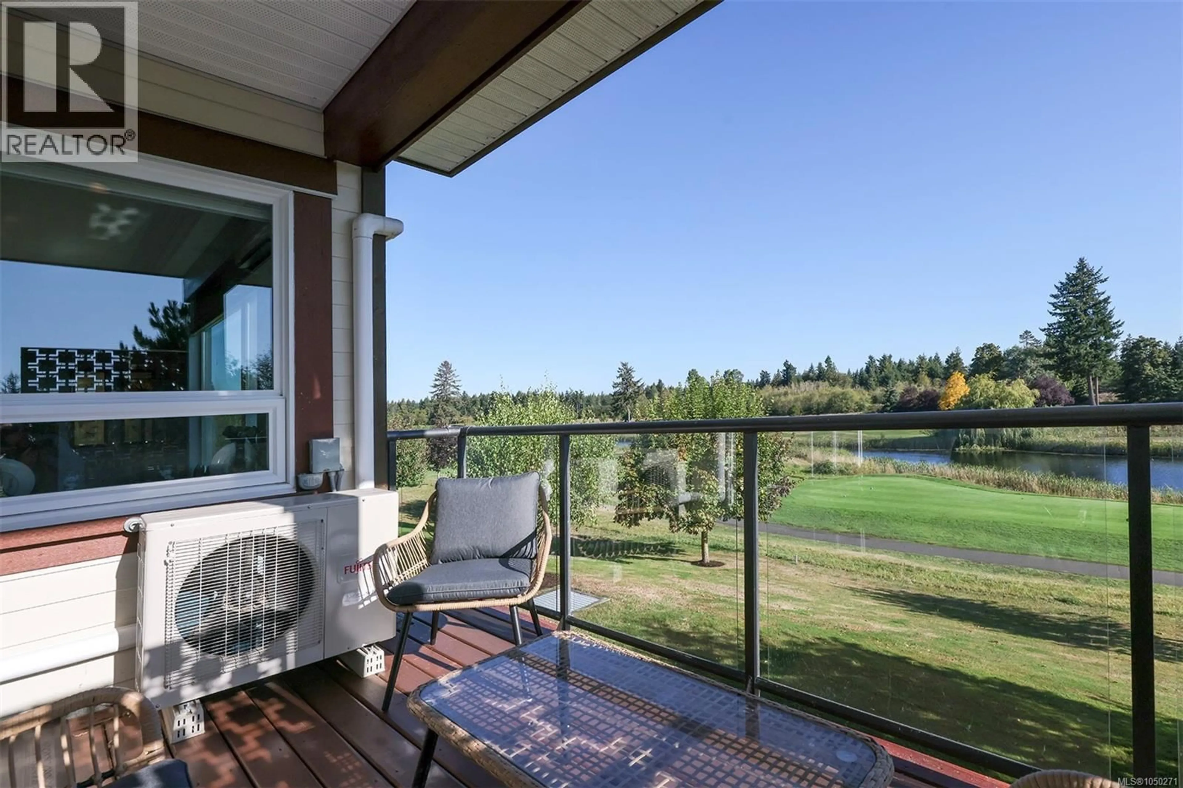 Patio, water/lake/river/ocean view for 524 - 3666 ROYAL VISTA WAY, Courtenay British Columbia V9N9X8