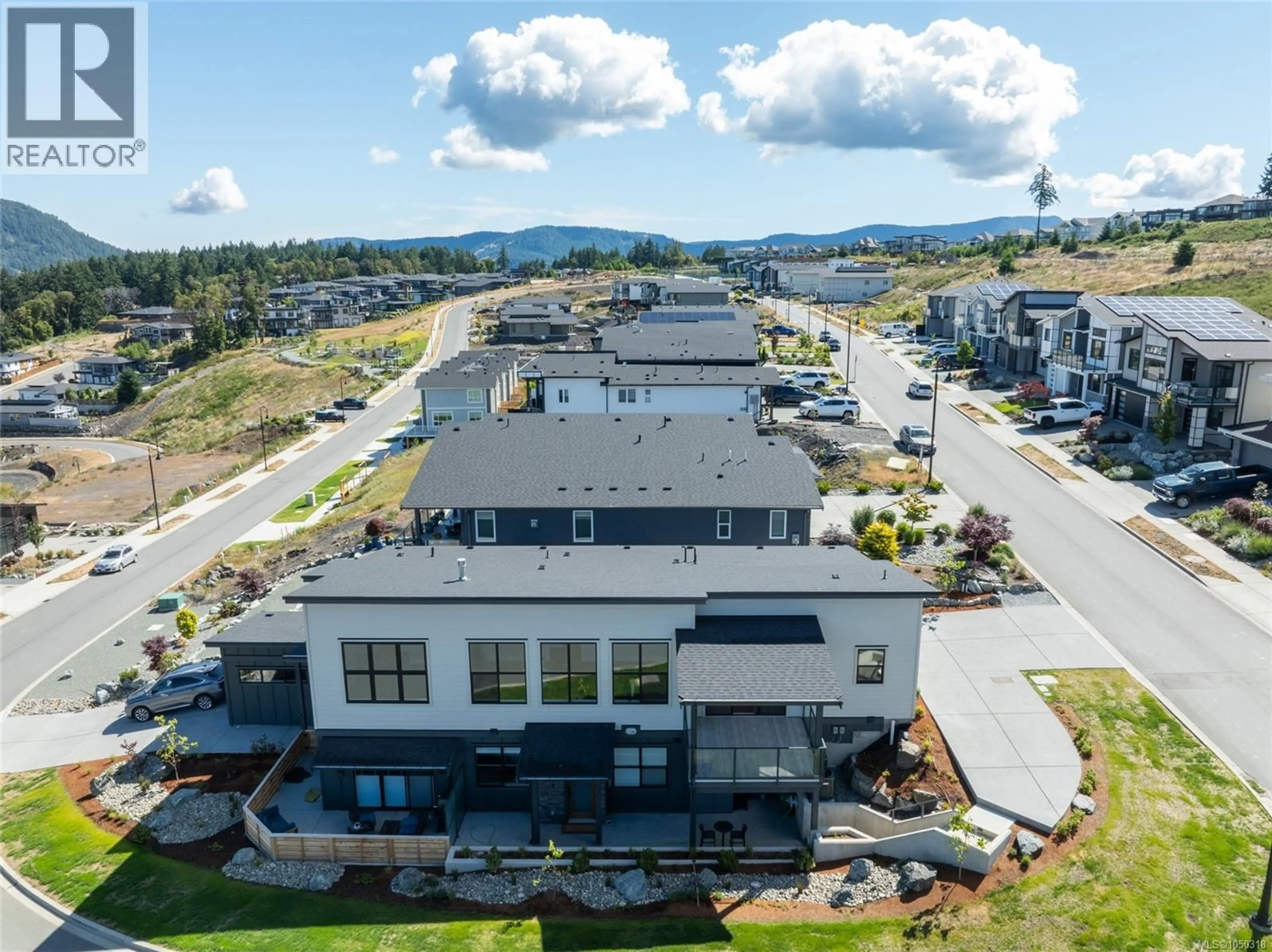 A pic from outside/outdoor area/front of a property/back of a property/a pic from drone, mountain view for 3227 WOODRUSH DRIVE, Duncan British Columbia V9L0J9