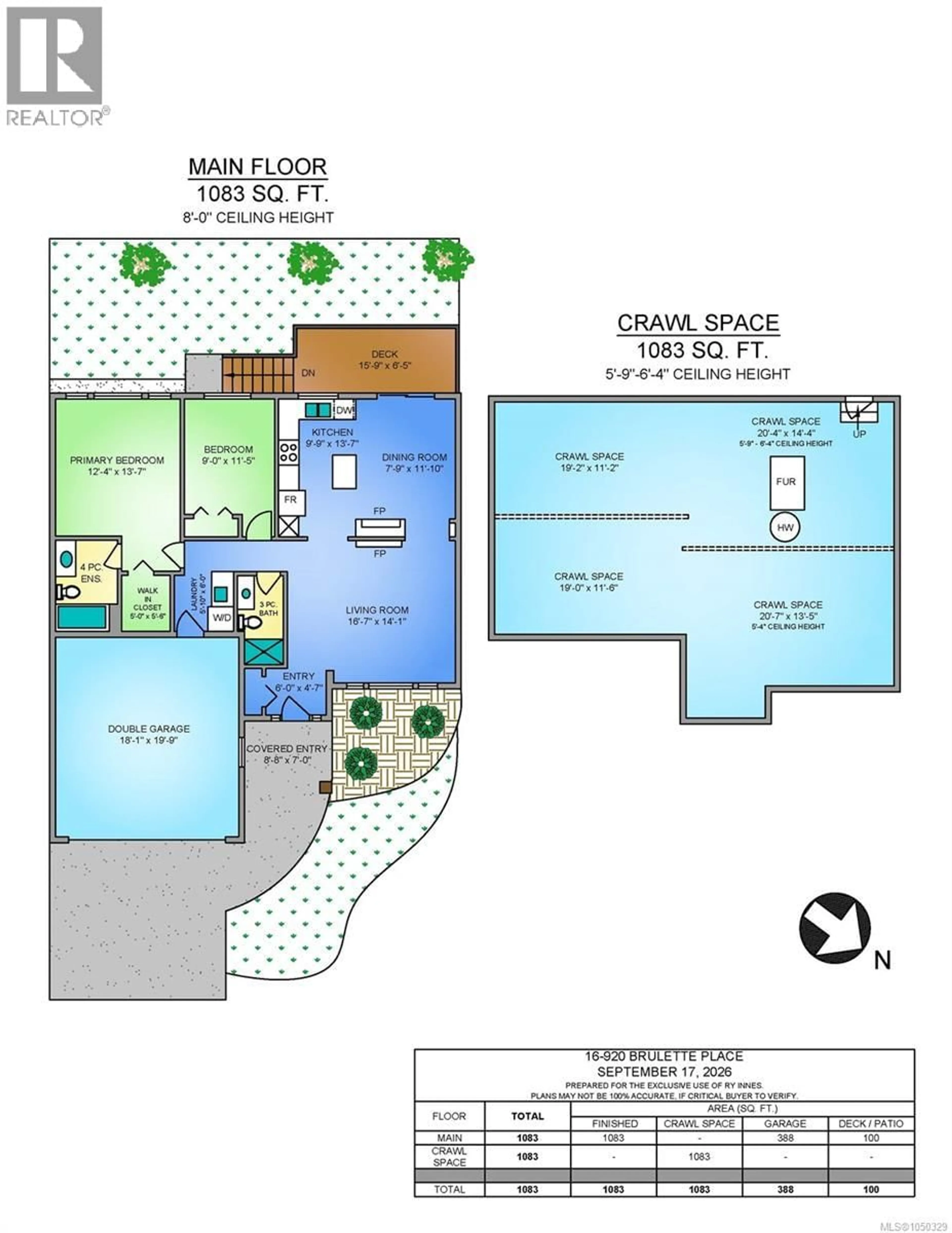 Floor plan for 16 - 920 BRULETTE PLACE, Mill Bay British Columbia V8H1J1