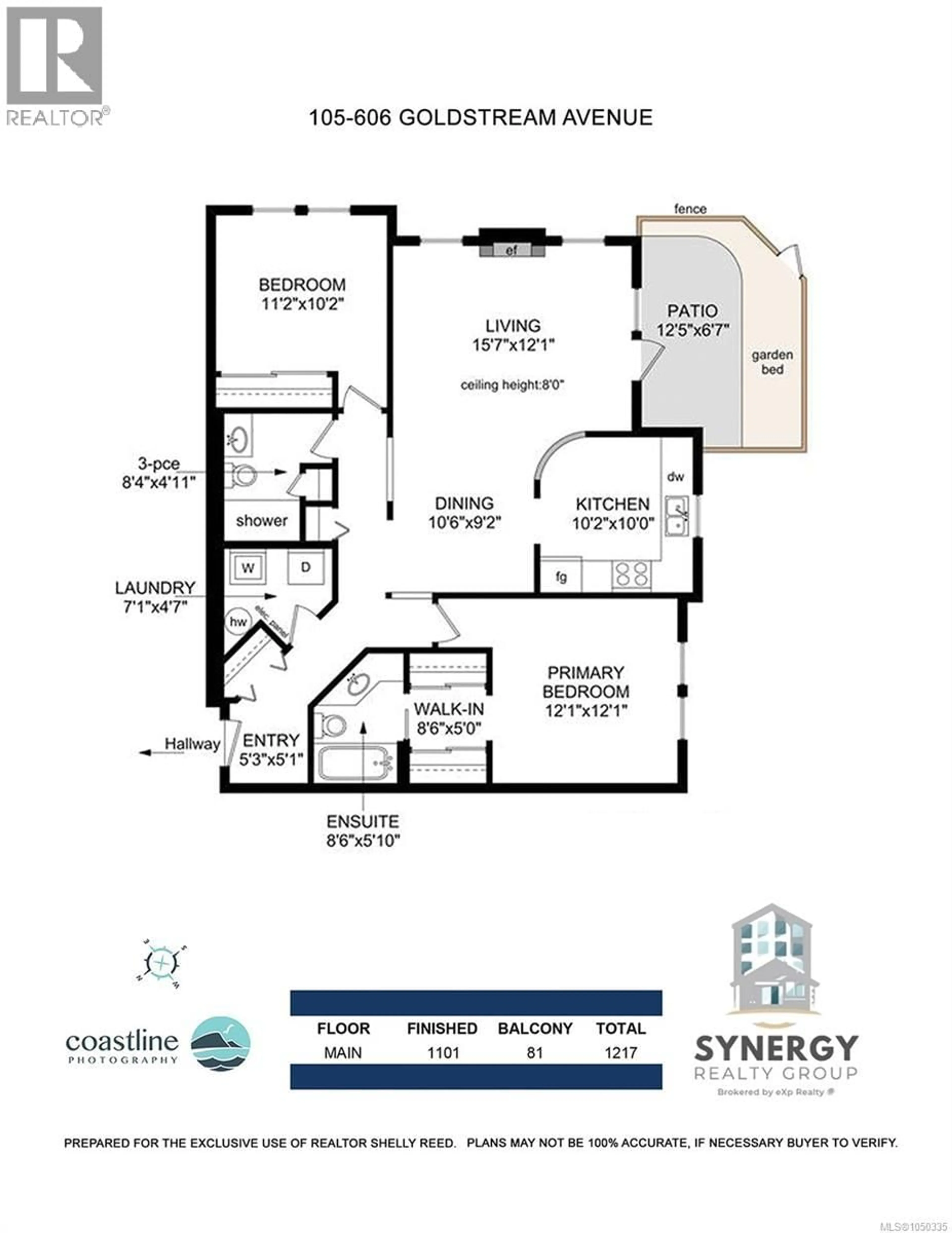 Floor plan for 105 - 606 GOLDSTREAM AVENUE, Langford British Columbia V9B2W8