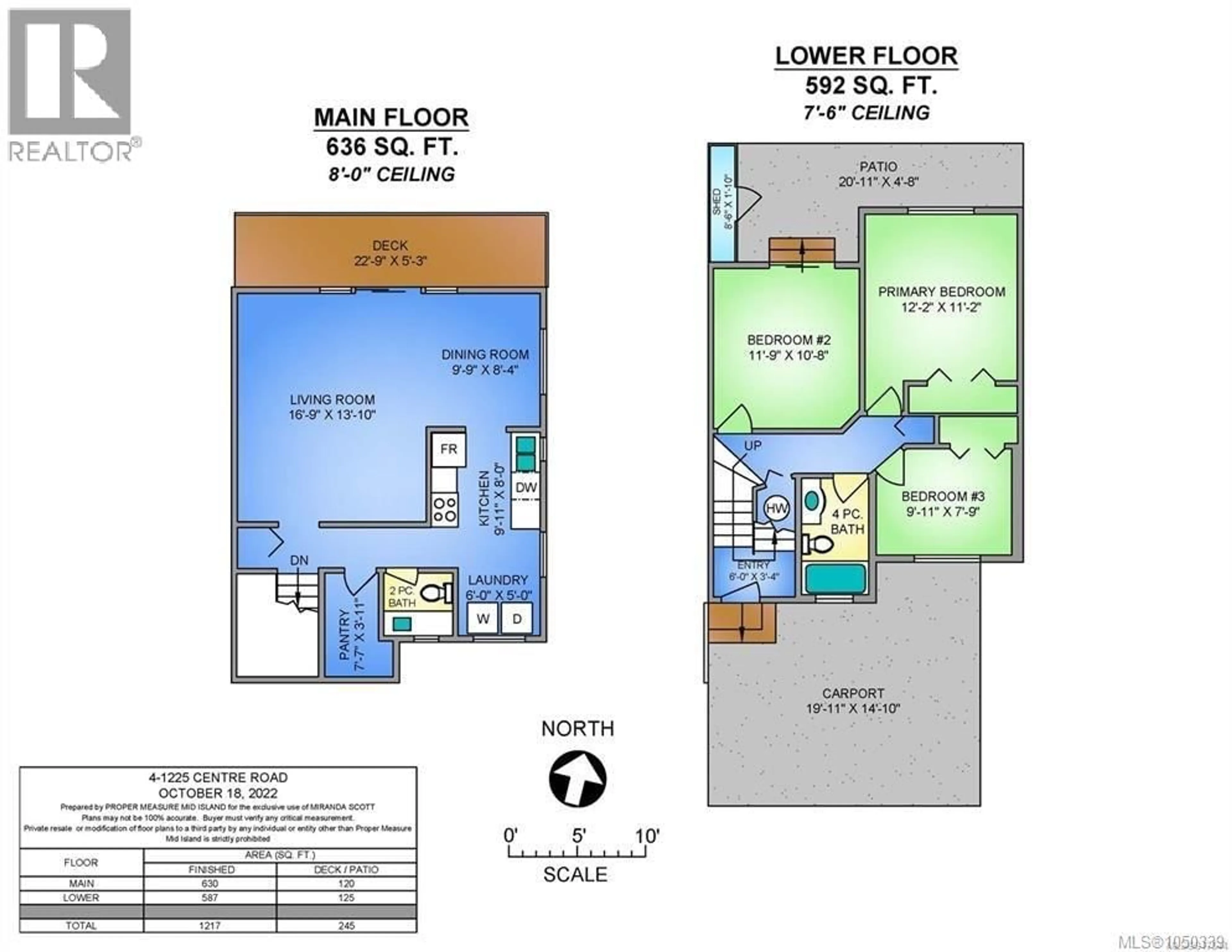 Floor plan for 4 - 1225 CENTRE ROAD, Qualicum Beach British Columbia V9K2G8