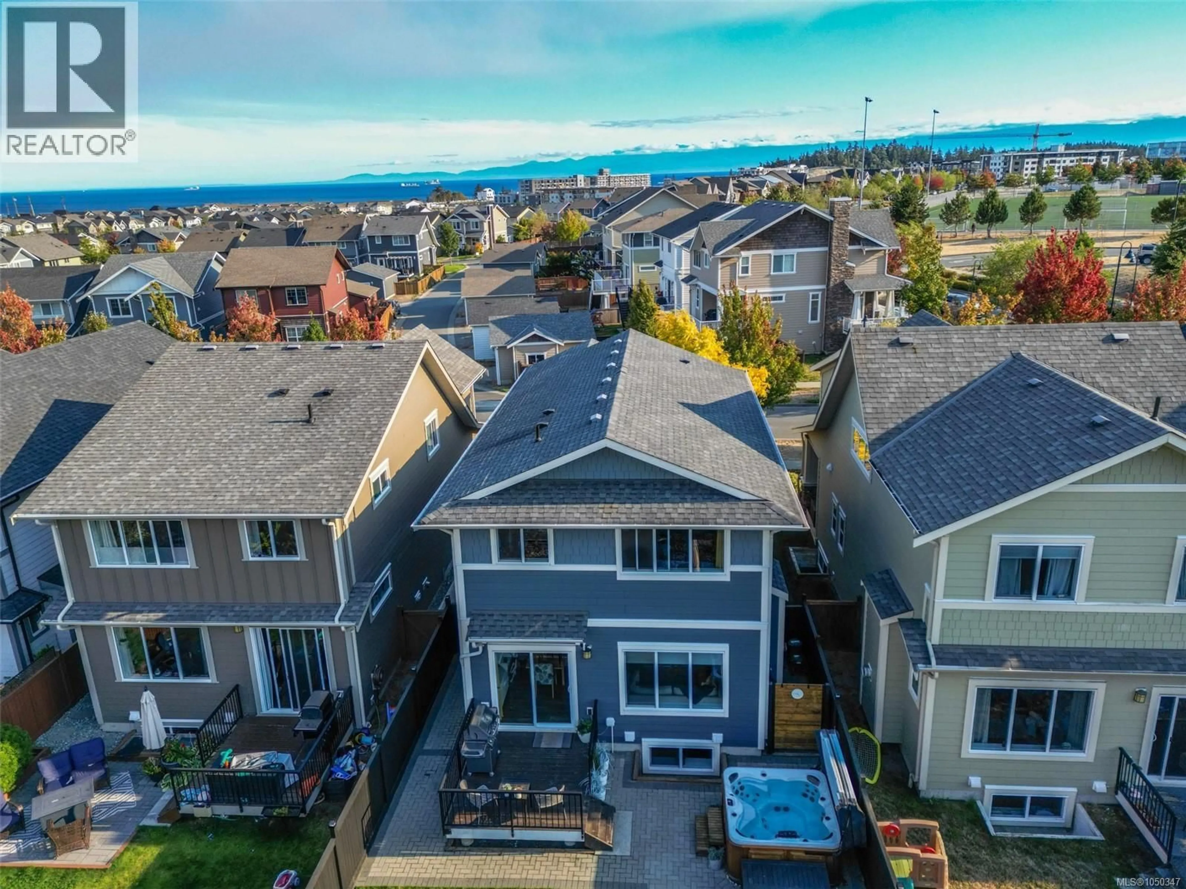 A pic from outside/outdoor area/front of a property/back of a property/a pic from drone, water/lake/river/ocean view for 398 BONAPARTE STREET, Colwood British Columbia V9C0M1