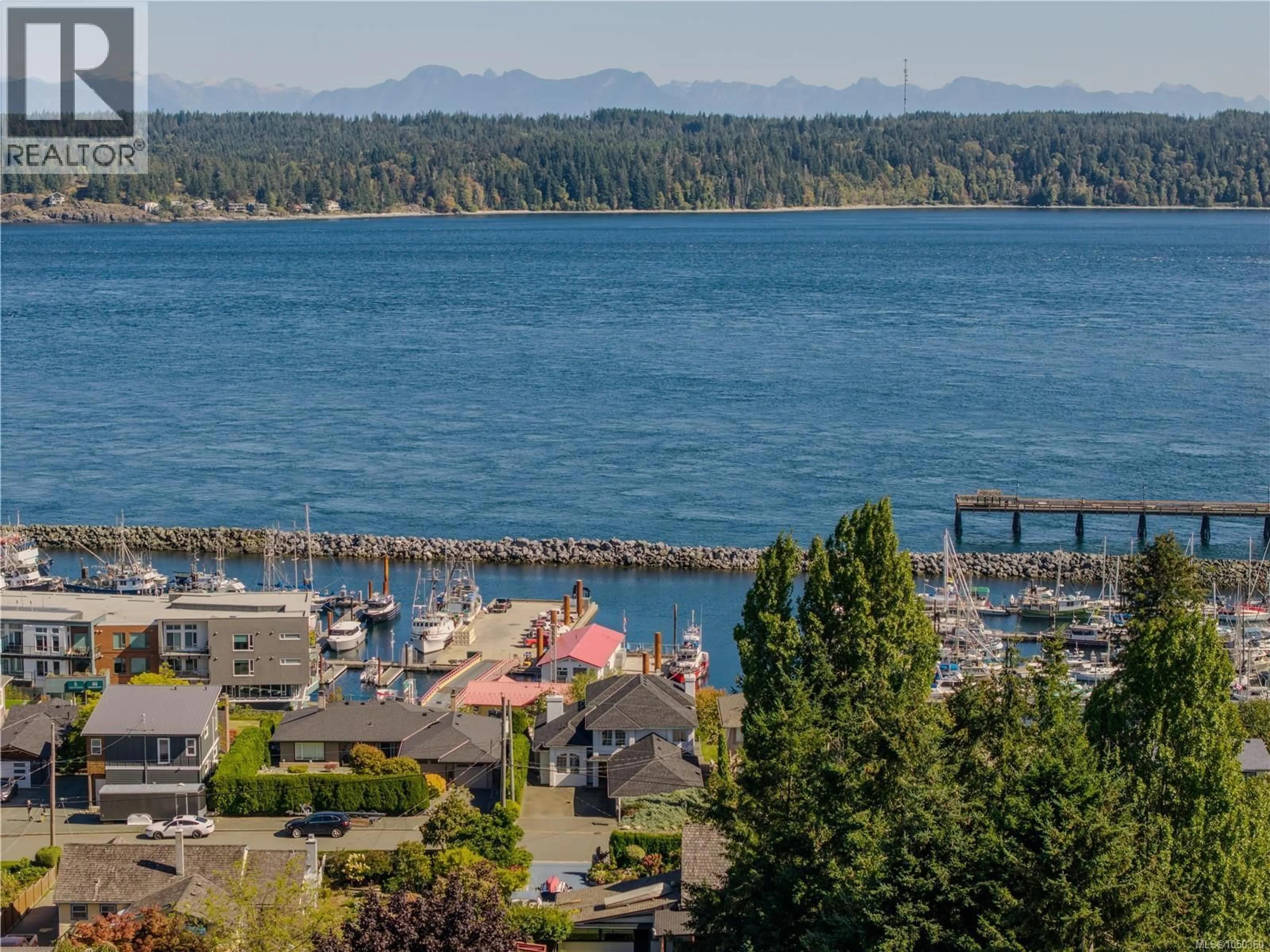 A pic from outside/outdoor area/front of a property/back of a property/a pic from drone, water/lake/river/ocean view for 725 THULIN STREET, Campbell River British Columbia V9W2L4