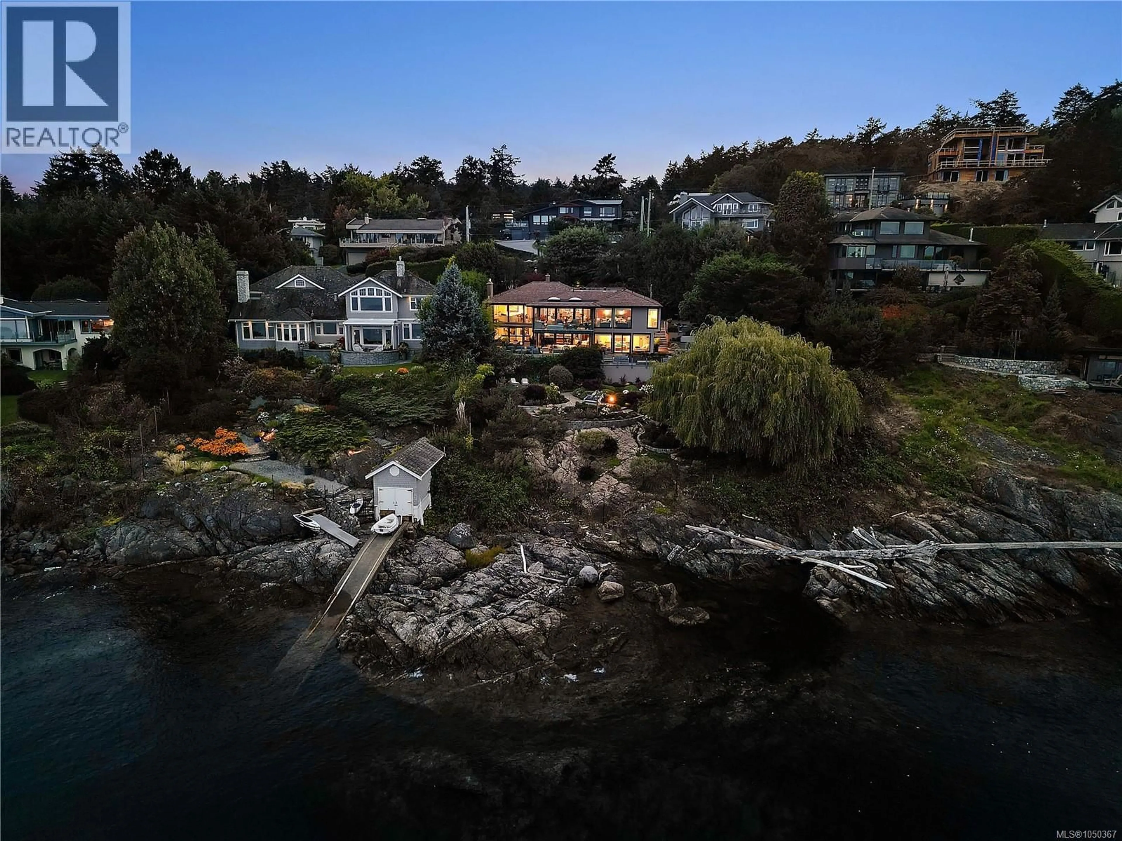 A pic from outside/outdoor area/front of a property/back of a property/a pic from drone, water/lake/river/ocean view for 2920 MT. BAKER VIEW ROAD, Saanich British Columbia V8N1Z5