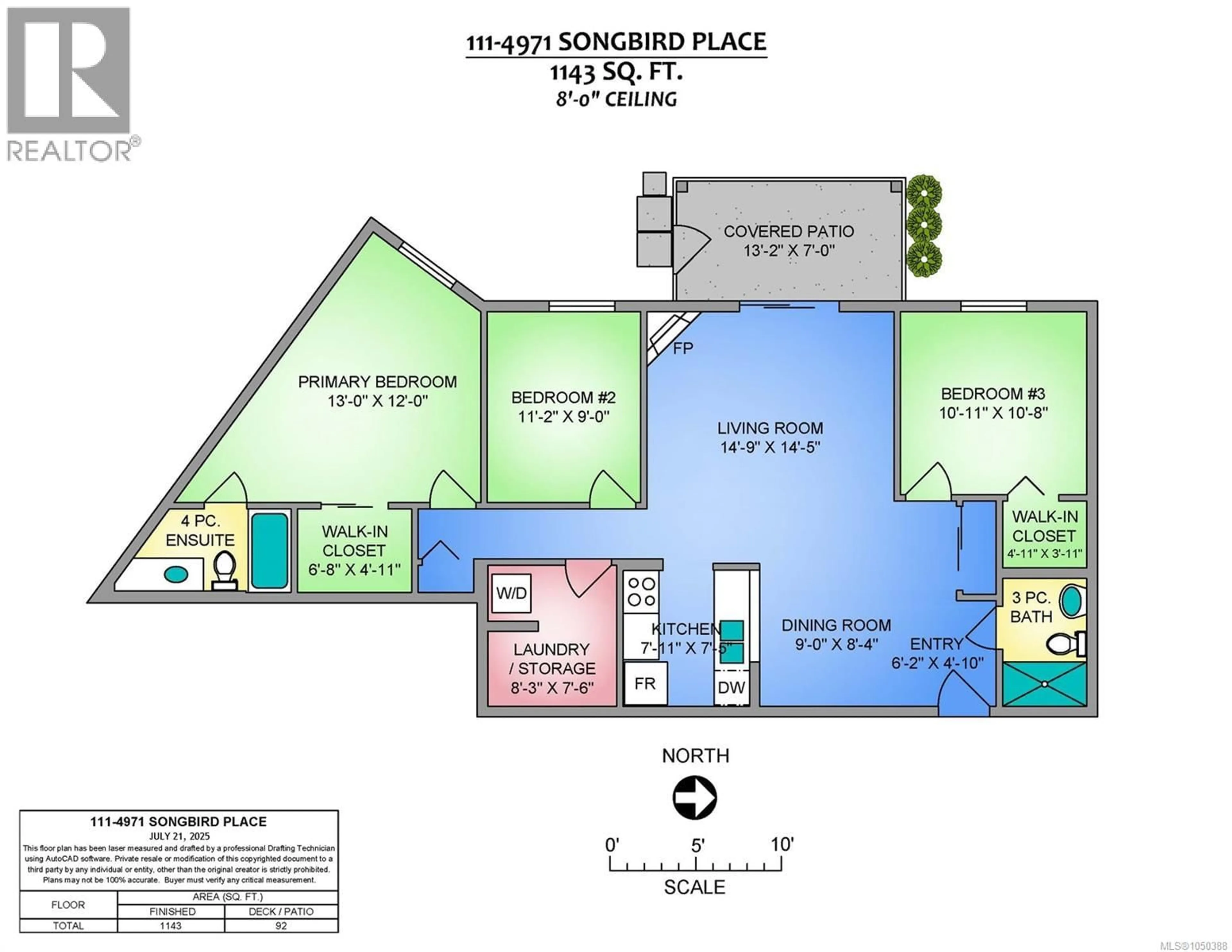 Floor plan for 111 - 4971 SONGBIRD PLACE, Nanaimo British Columbia V9T6L1