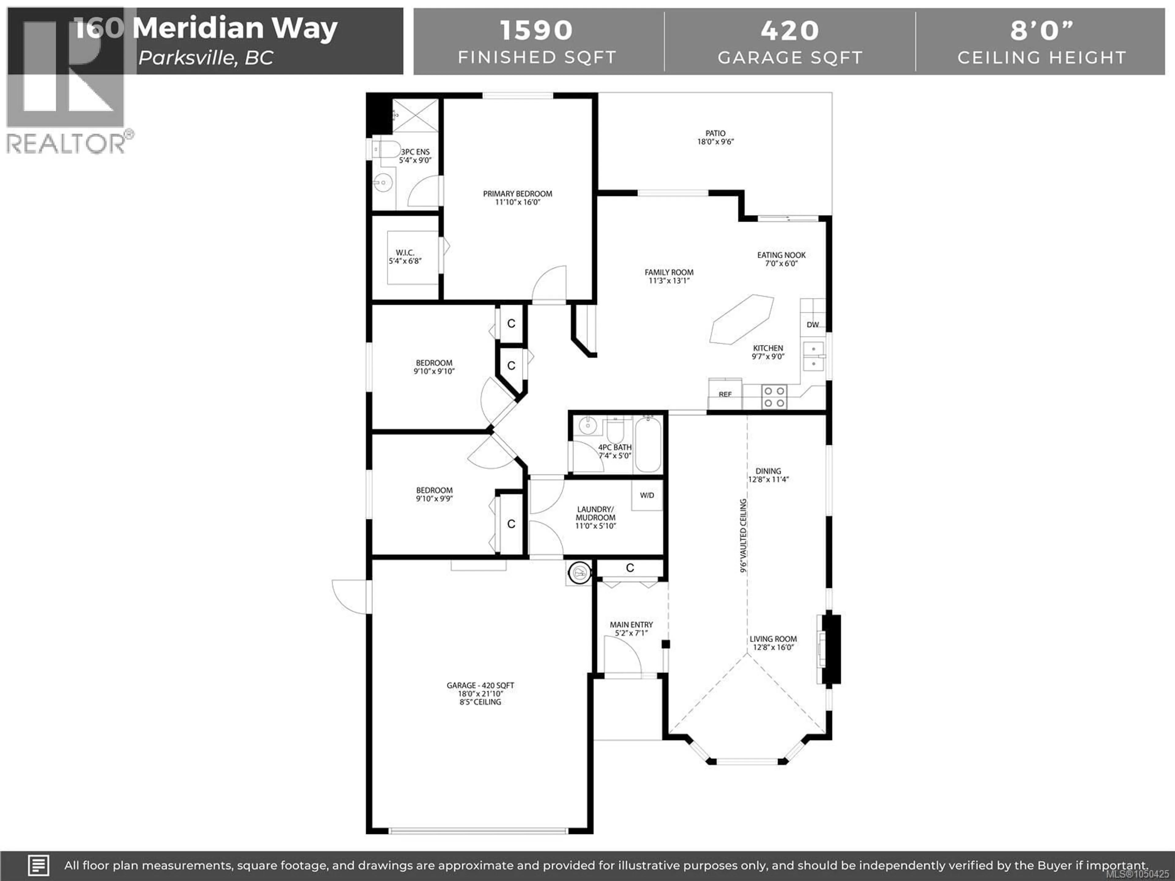Floor plan for 160 MERIDIAN WAY, Parksville British Columbia V9P2Z2